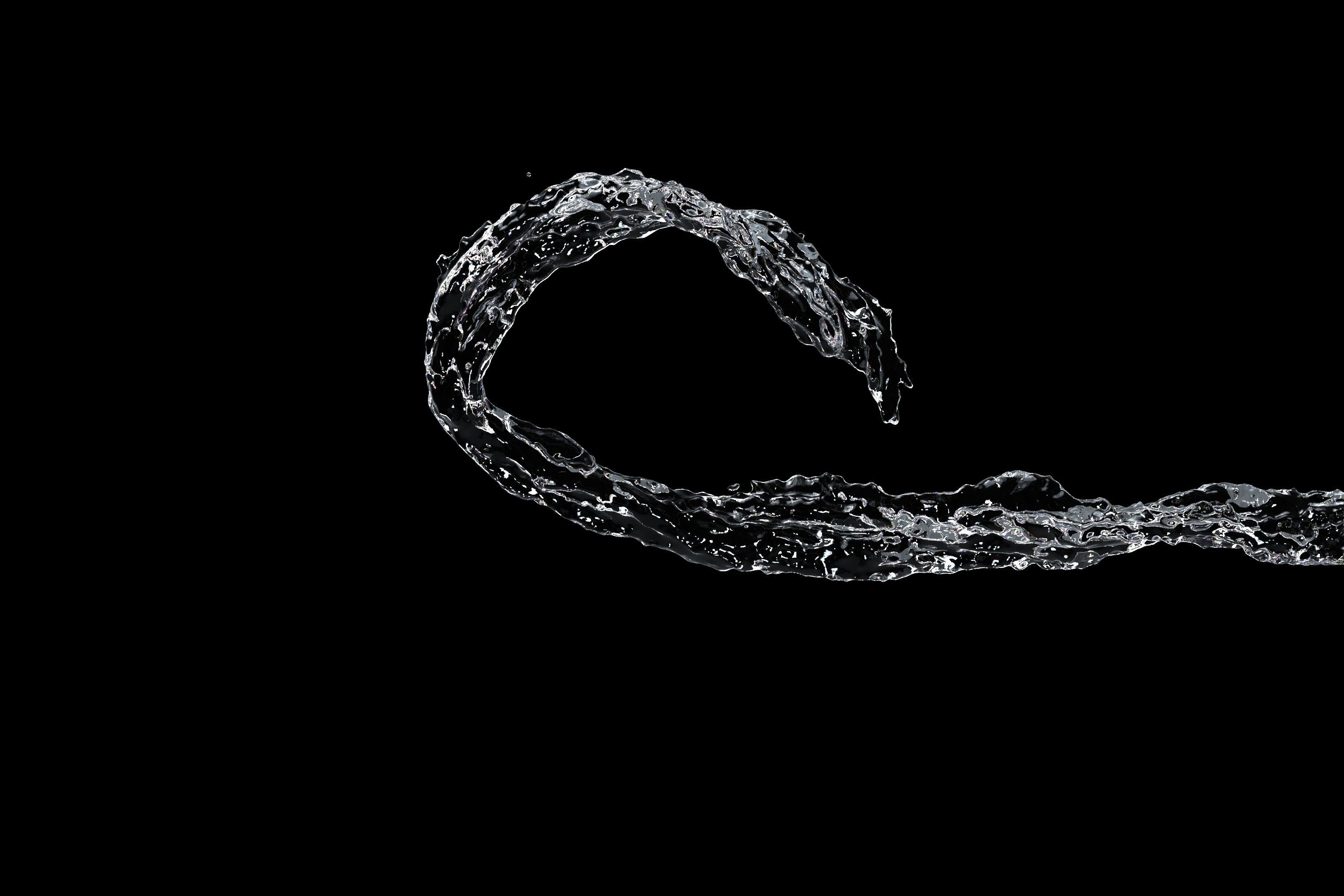 water splash circle  3D model_4