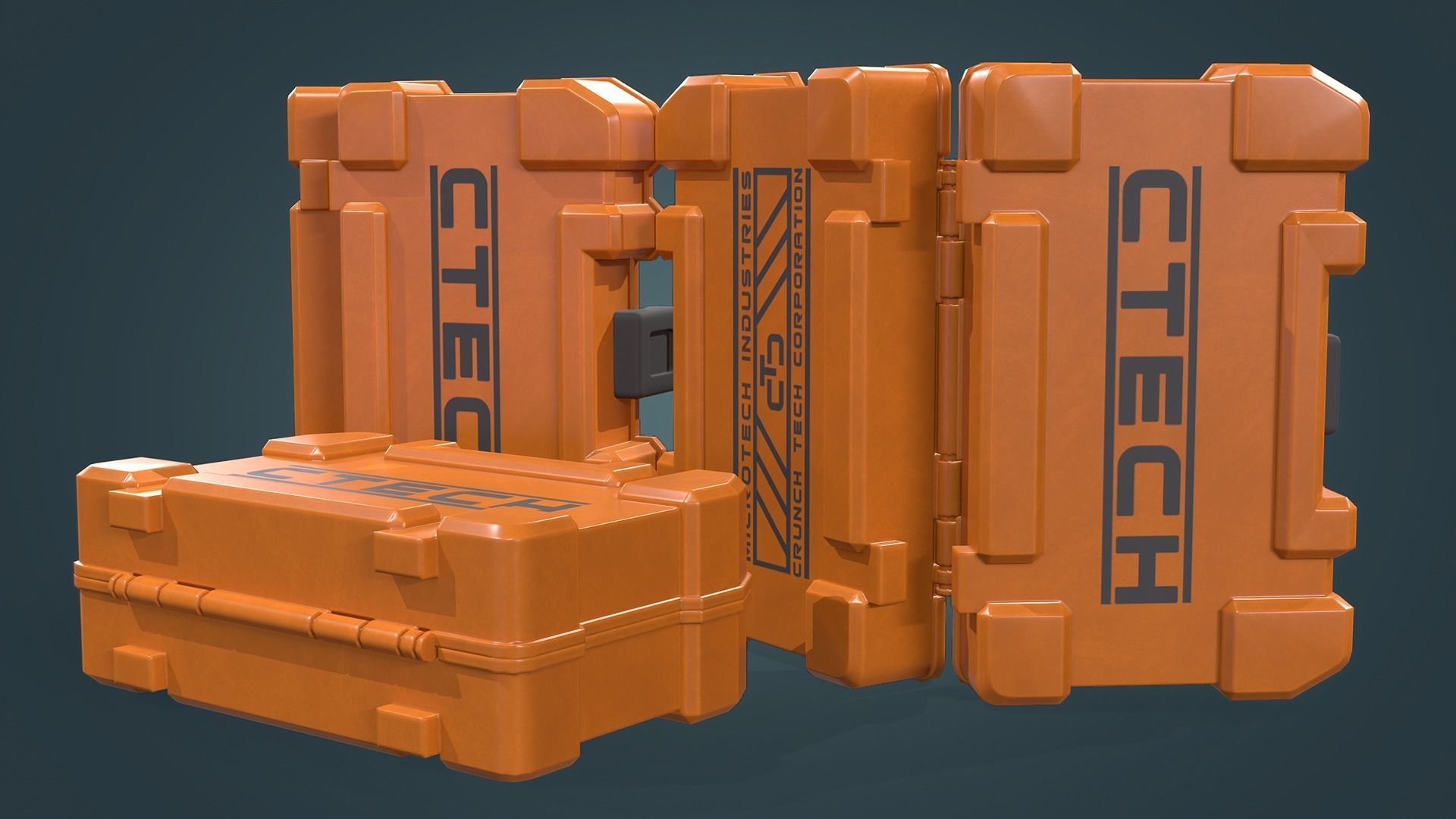 Drill Bit Set Low-poly 3D model_13