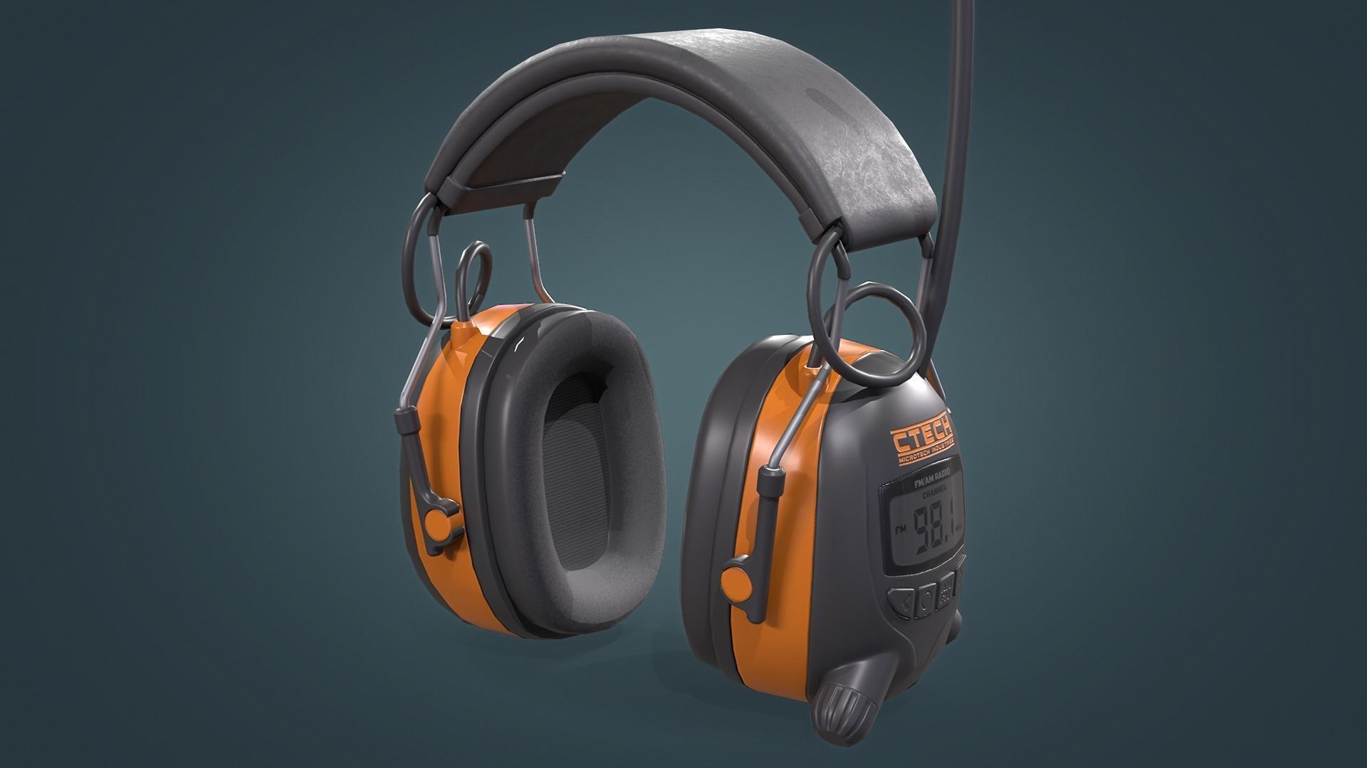 Ear Muffs Low-poly 3D model_2