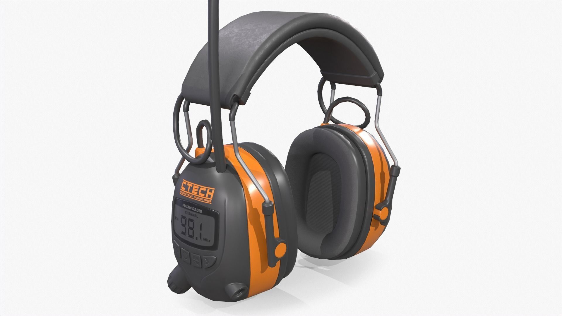 Ear Muffs Low-poly 3D model_1