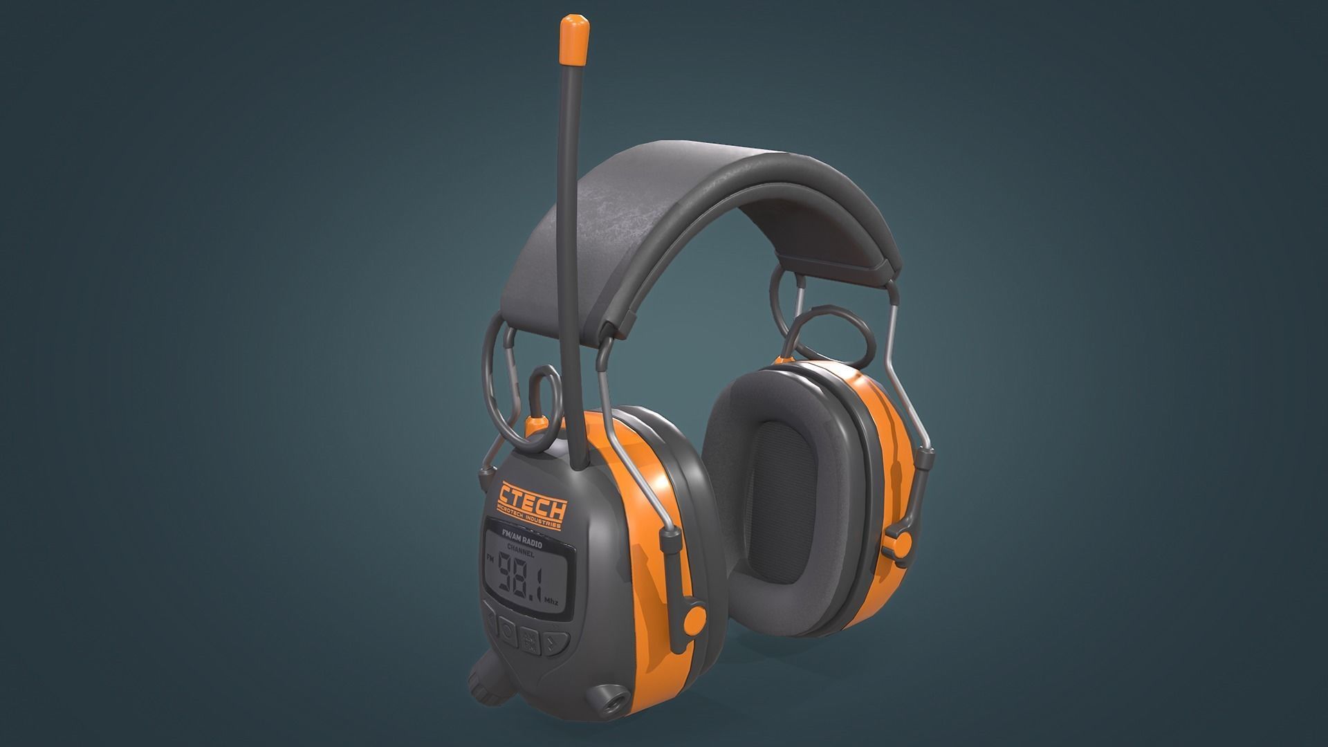 Ear Muffs Low-poly 3D model_14