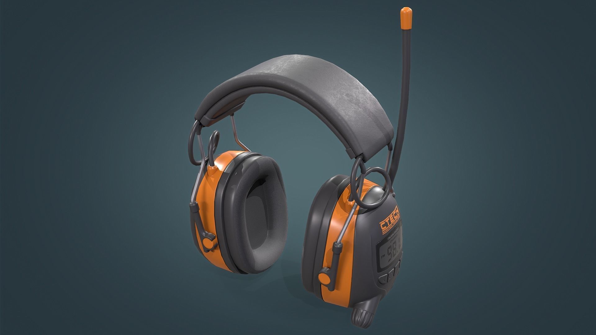Ear Muffs Low-poly 3D model_11