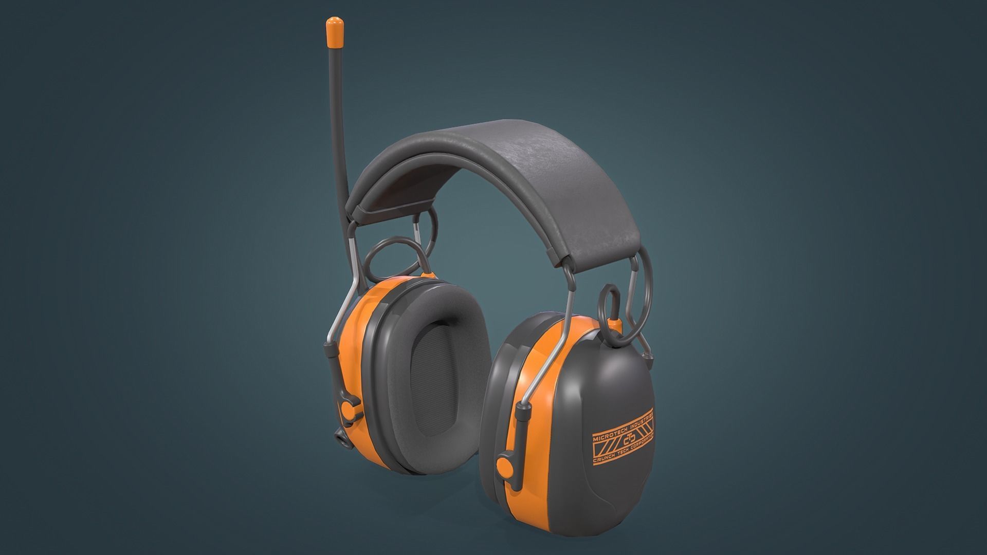 Ear Muffs Low-poly 3D model_10