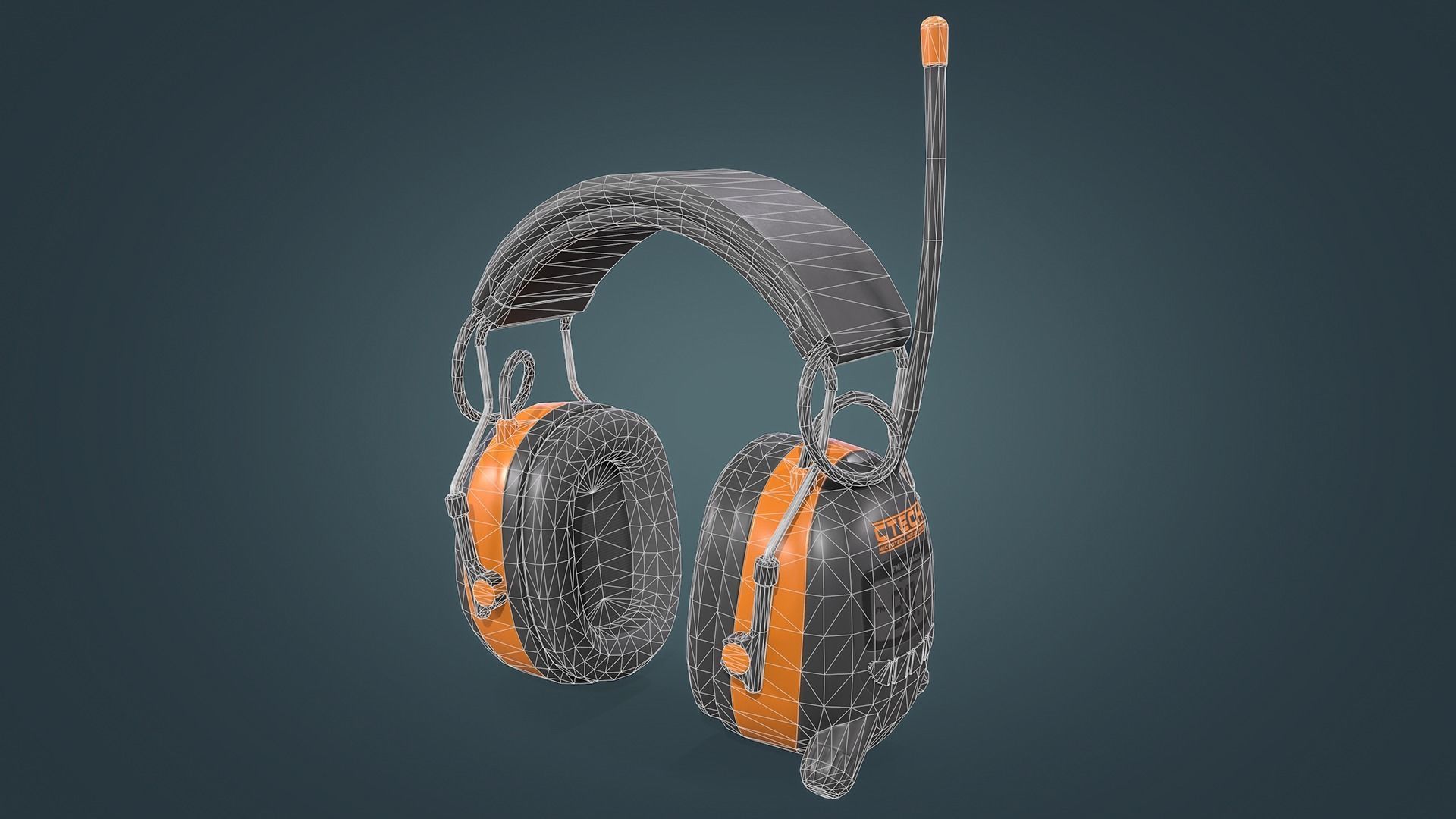 Ear Muffs Low-poly 3D model_19