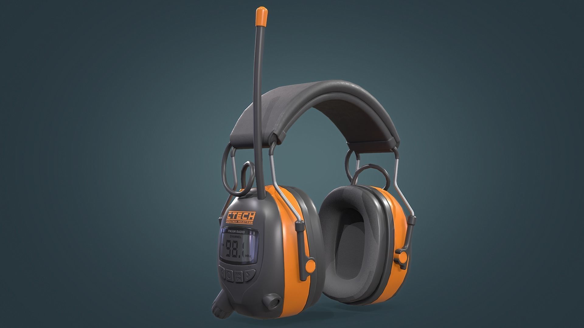 Ear Muffs Low-poly 3D model_13
