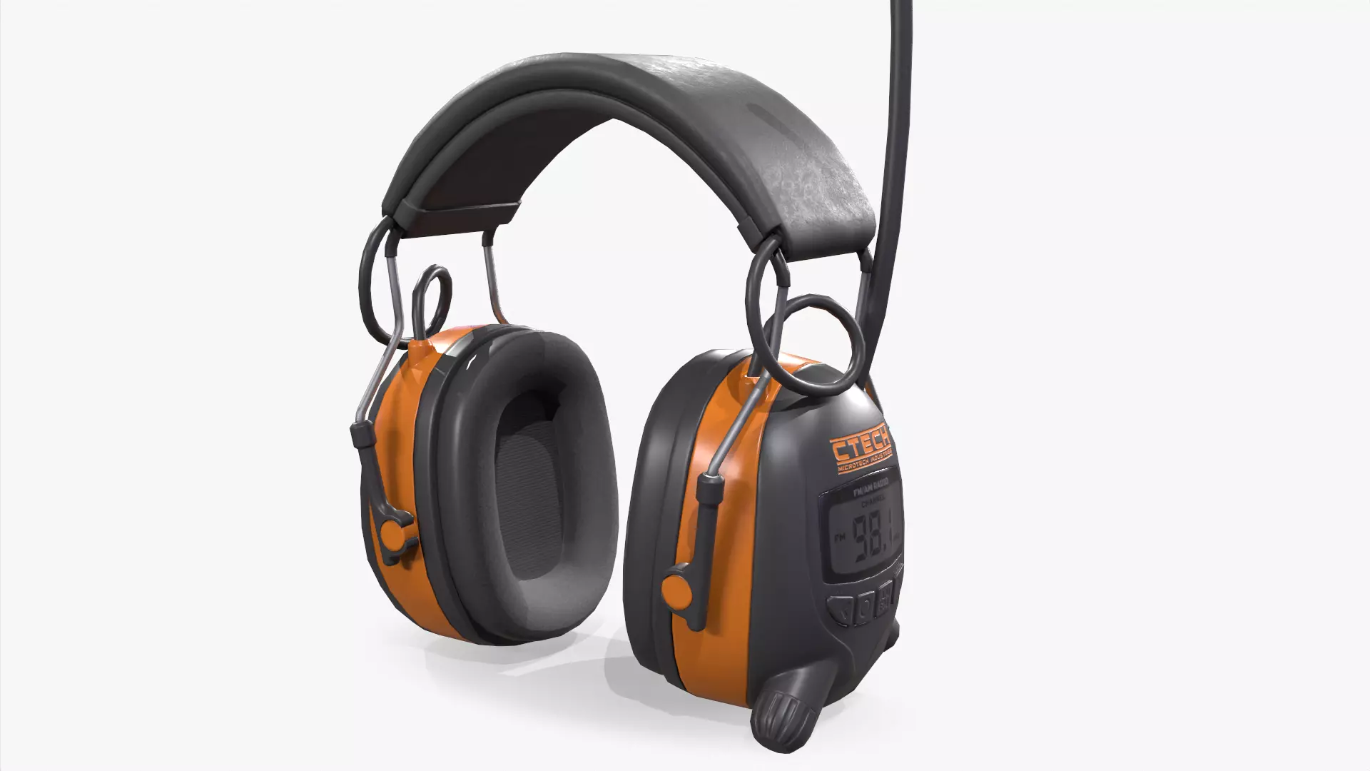 Ear Muffs Low-poly 3D model_0