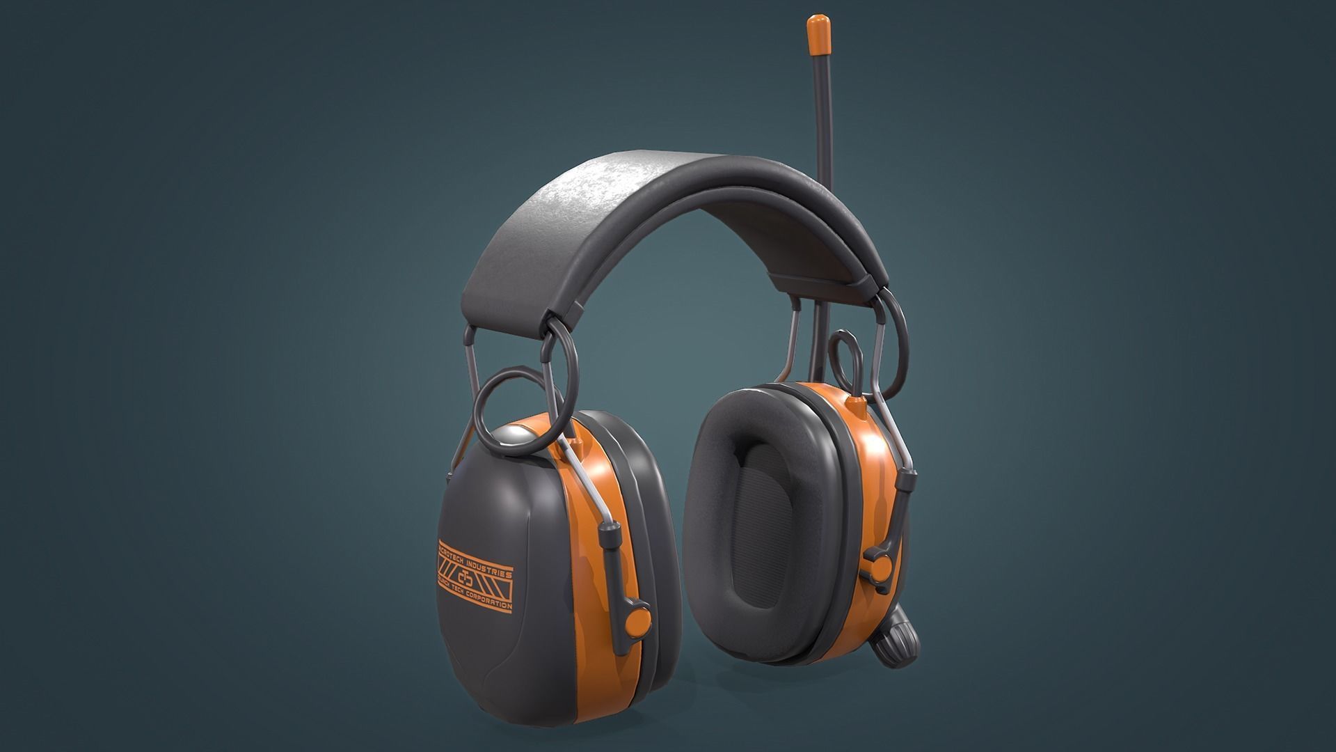 Ear Muffs Low-poly 3D model_15