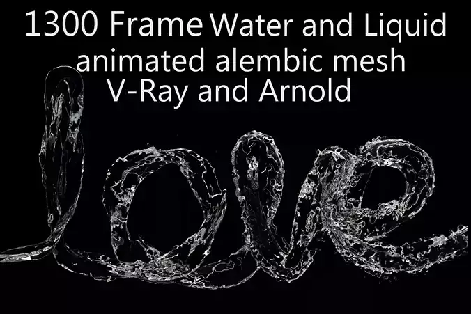 water splash Love  3D model