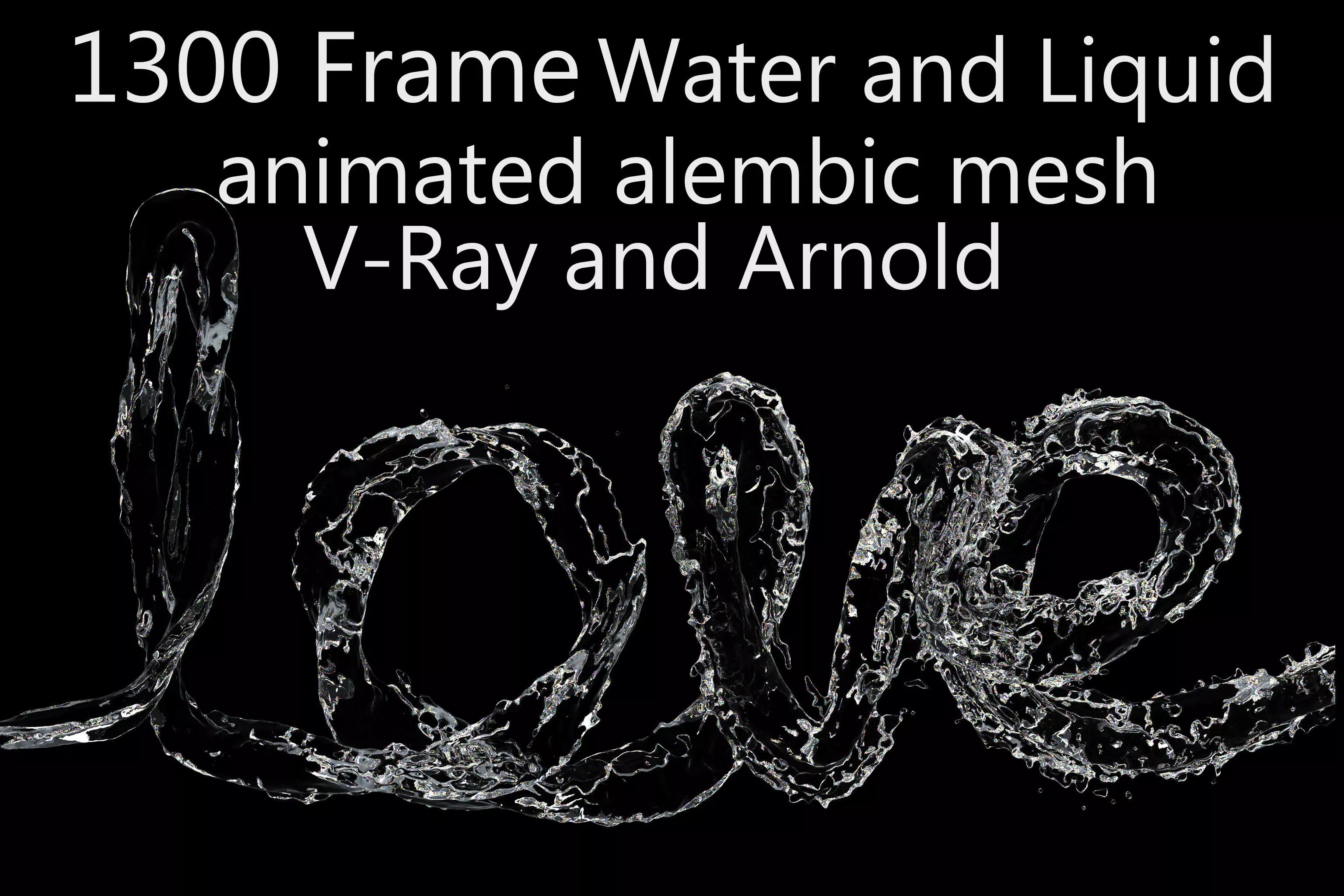 water splash Love 3D model