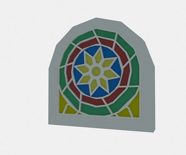 Traditional Yemeni Rose Window- Qamaria 3D model