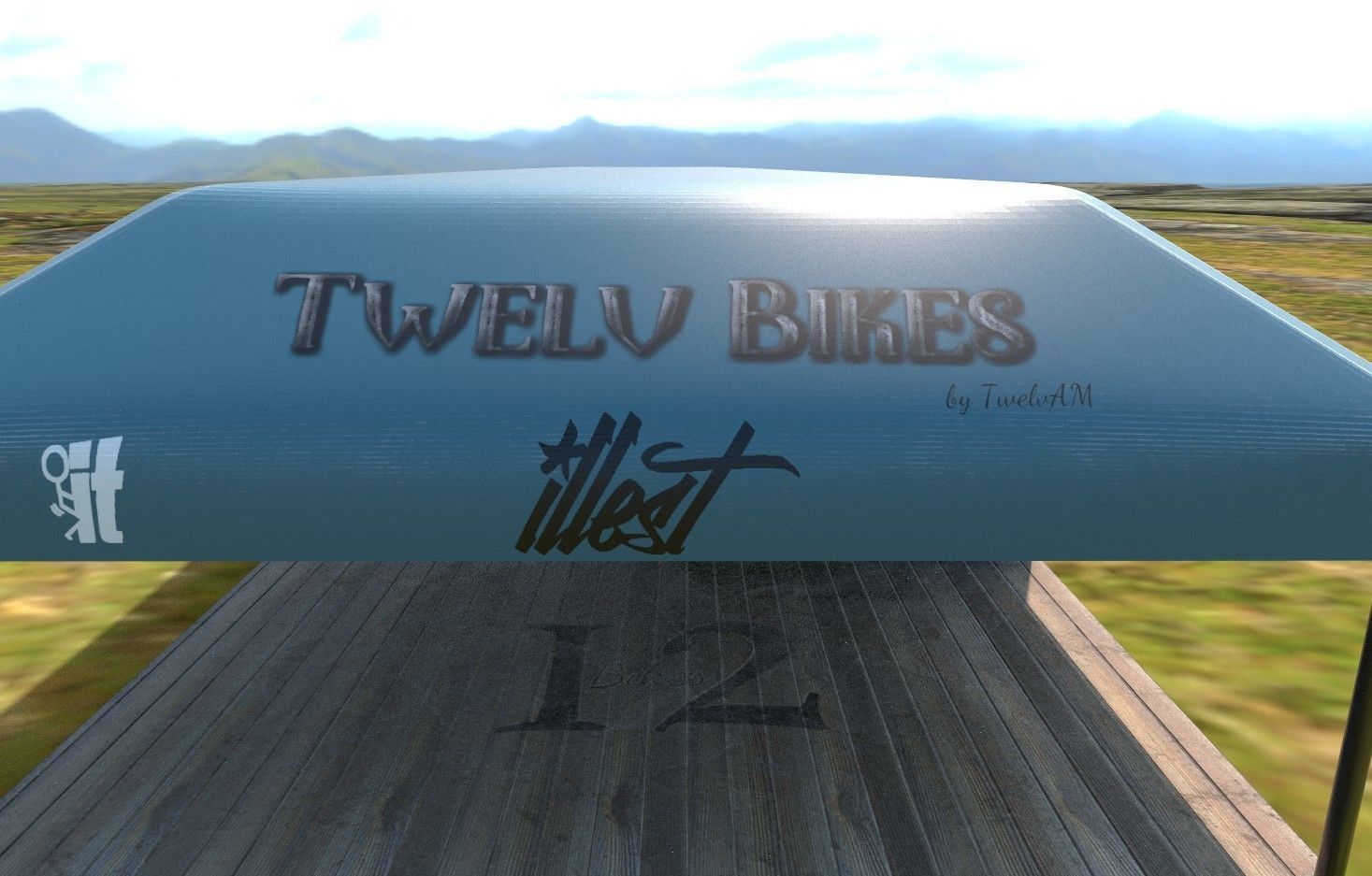 Tent and Platform Low-poly 3D model_3