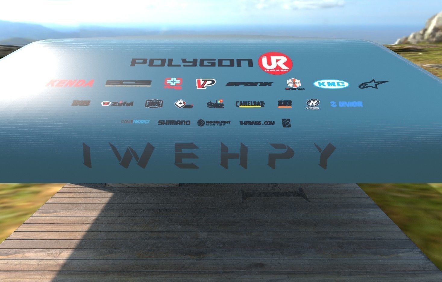 Tent and Platform Low-poly 3D model_2