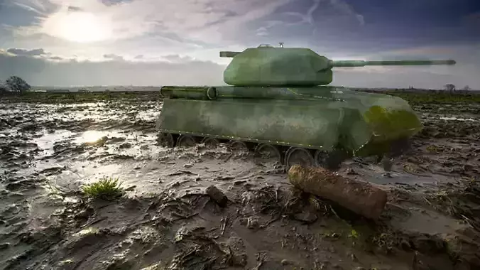 Ep-777A2 tank Low-poly 3D model