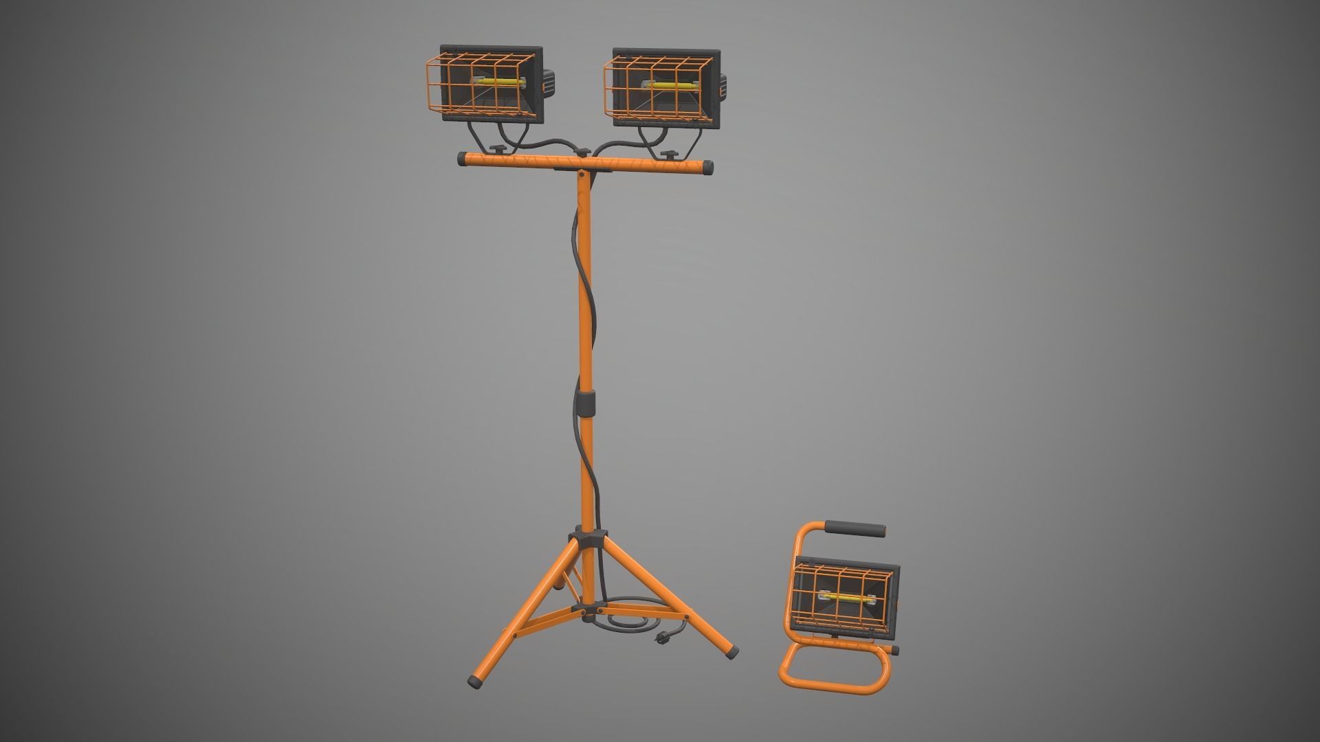 Spotlight Halogen Lamp Low-poly 3D model_24