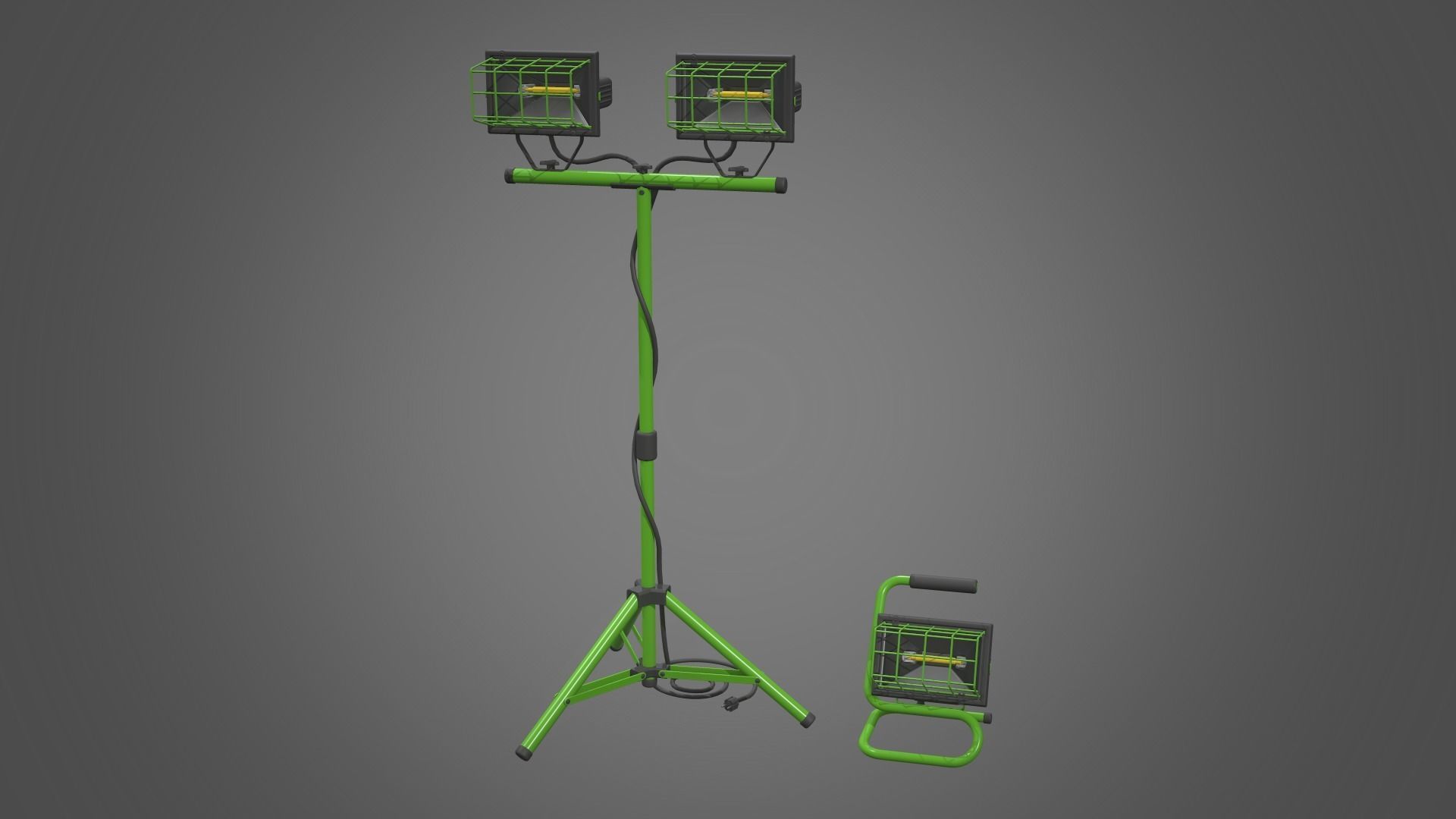 Spotlight Halogen Lamp Low-poly 3D model_18