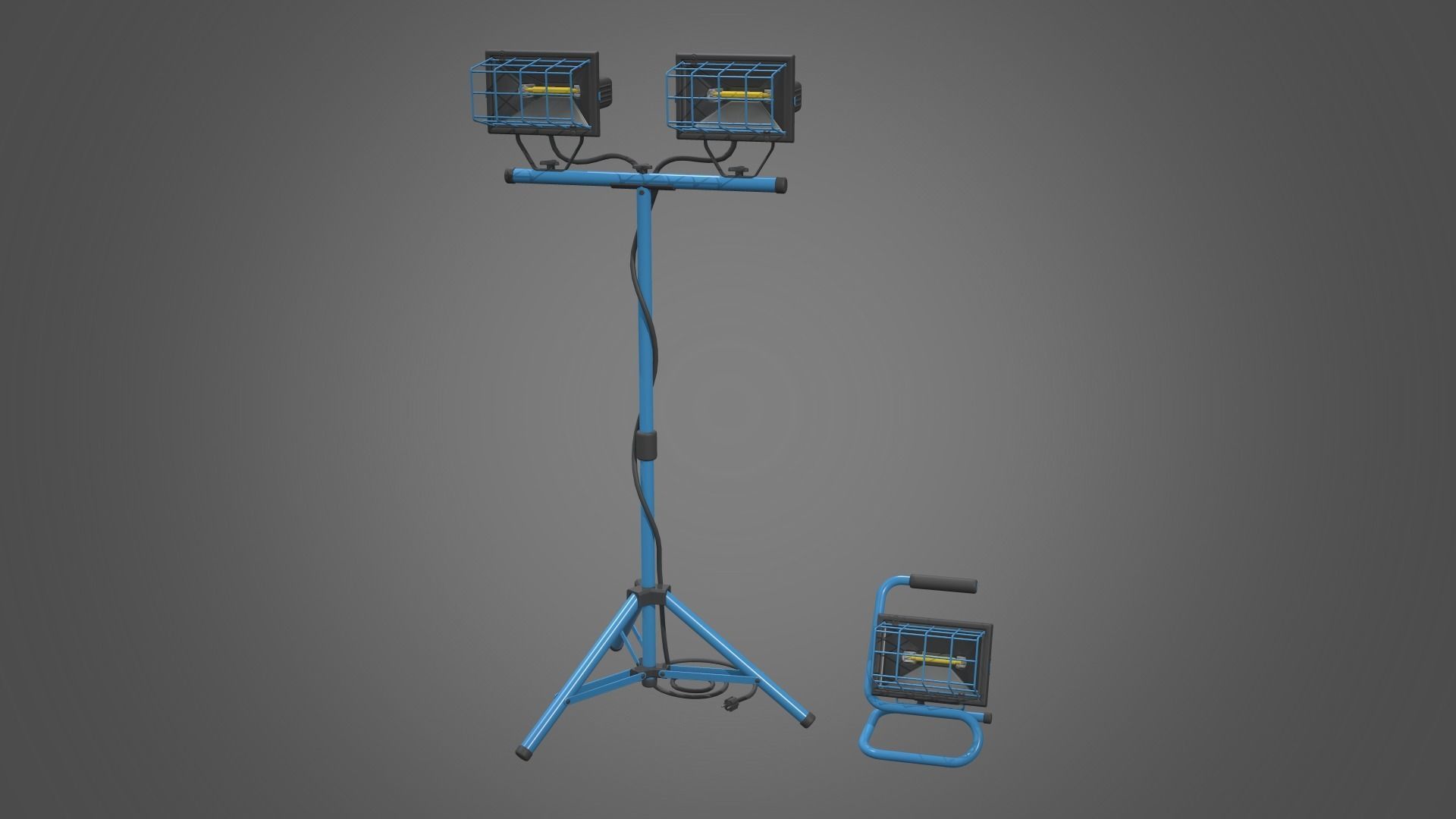 Spotlight Halogen Lamp Low-poly 3D model_19