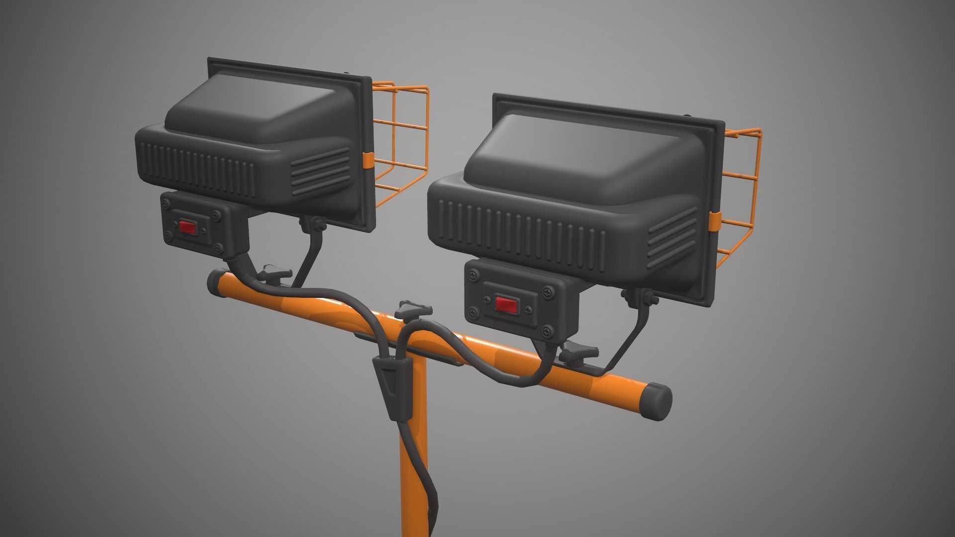 Spotlight Halogen Lamp Low-poly 3D model_10