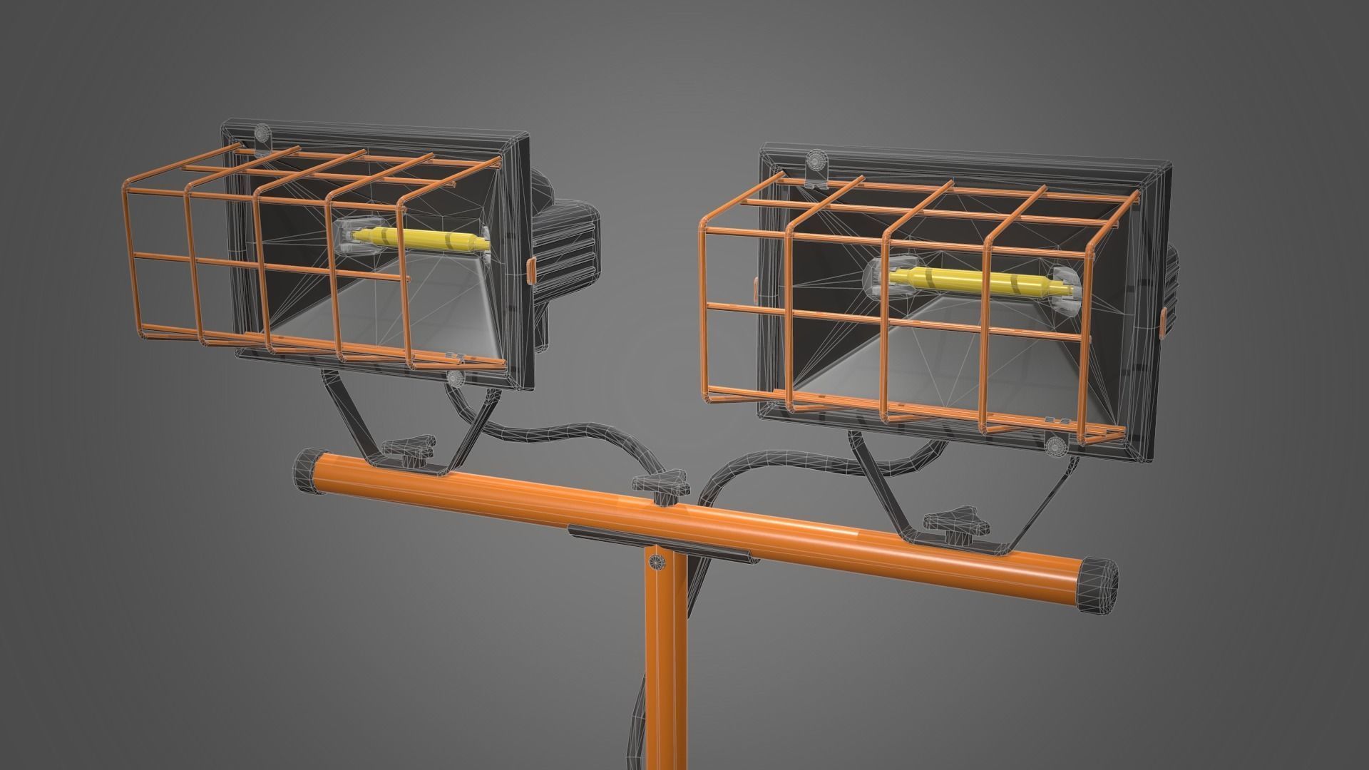 Spotlight Halogen Lamp Low-poly 3D model_21