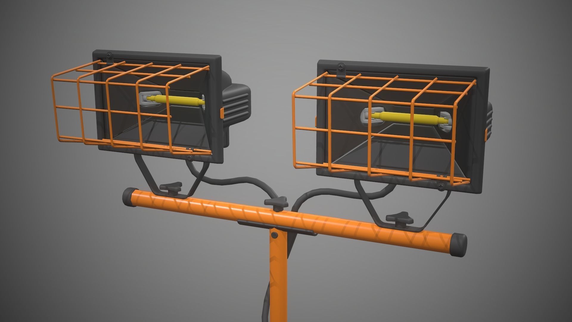 Spotlight Halogen Lamp Low-poly 3D model_7