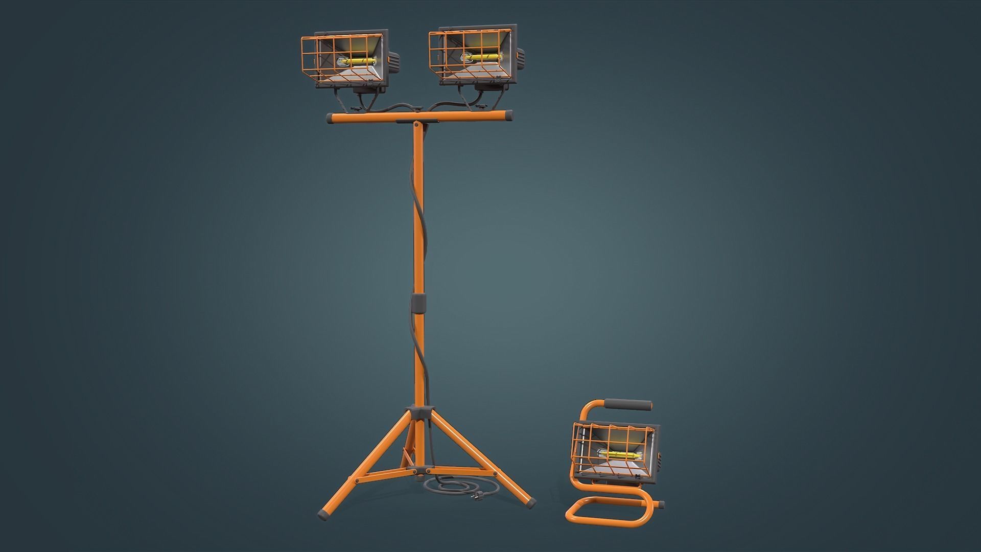 Spotlight Halogen Lamp Low-poly 3D model_23