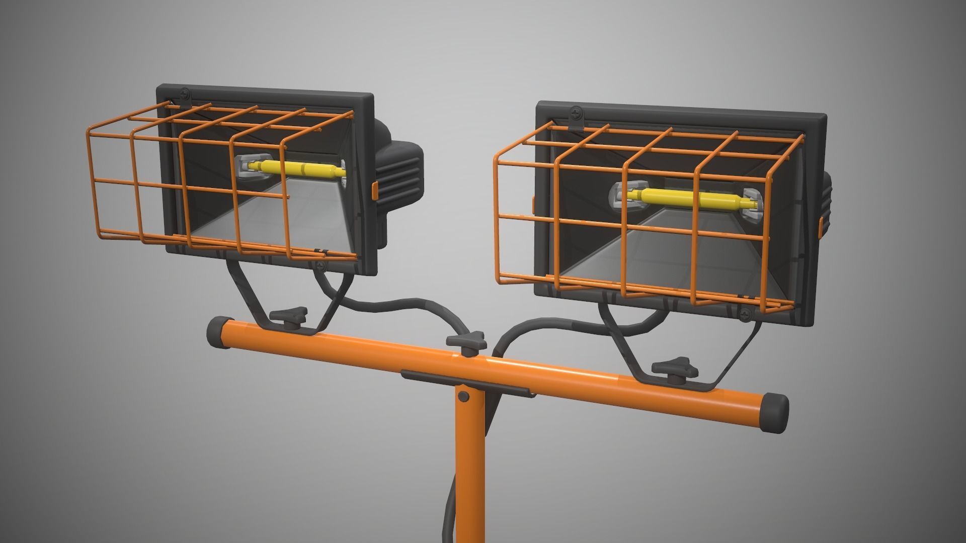 Spotlight Halogen Lamp Low-poly 3D model_8