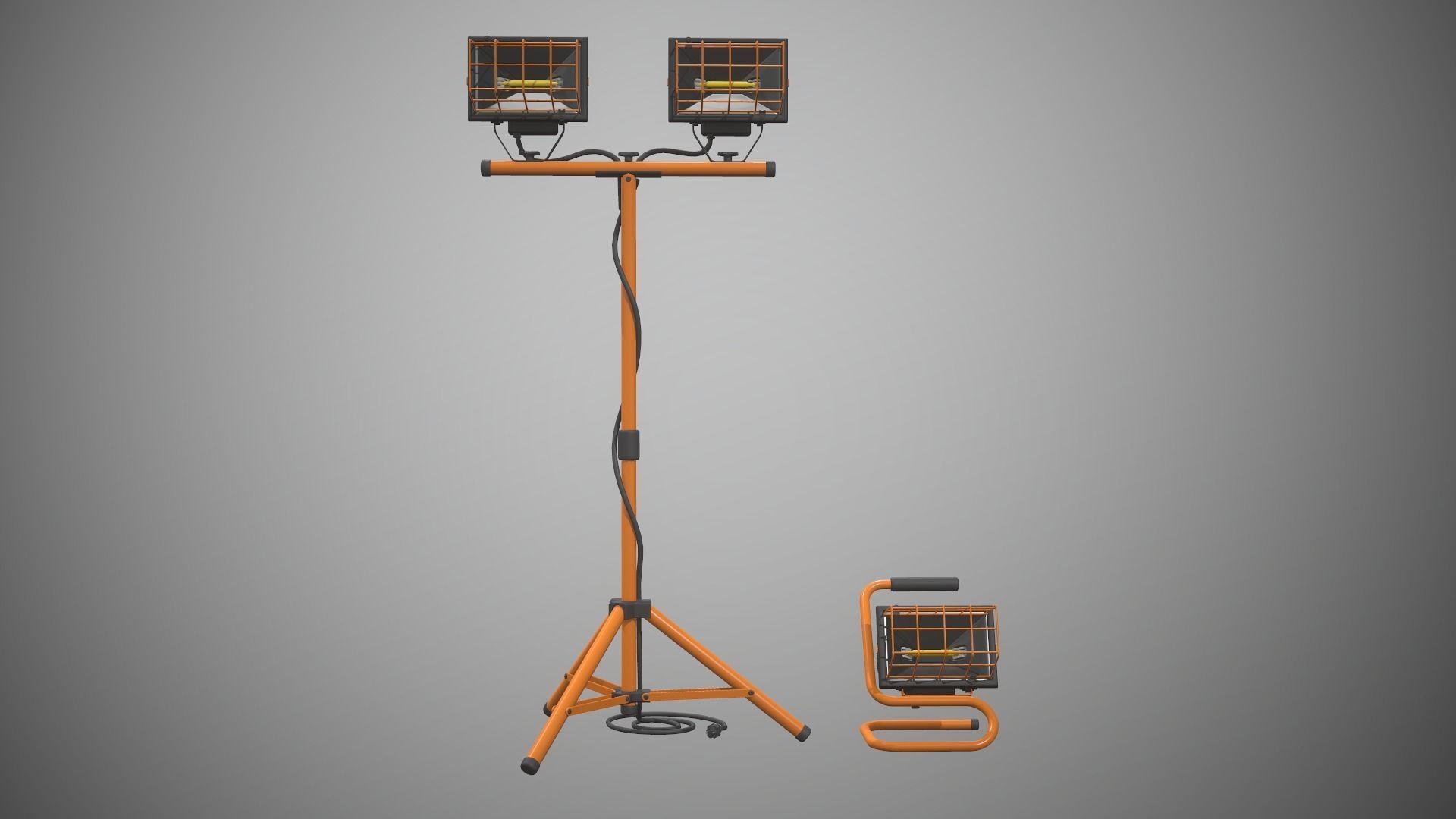 Spotlight Halogen Lamp Low-poly 3D model_11