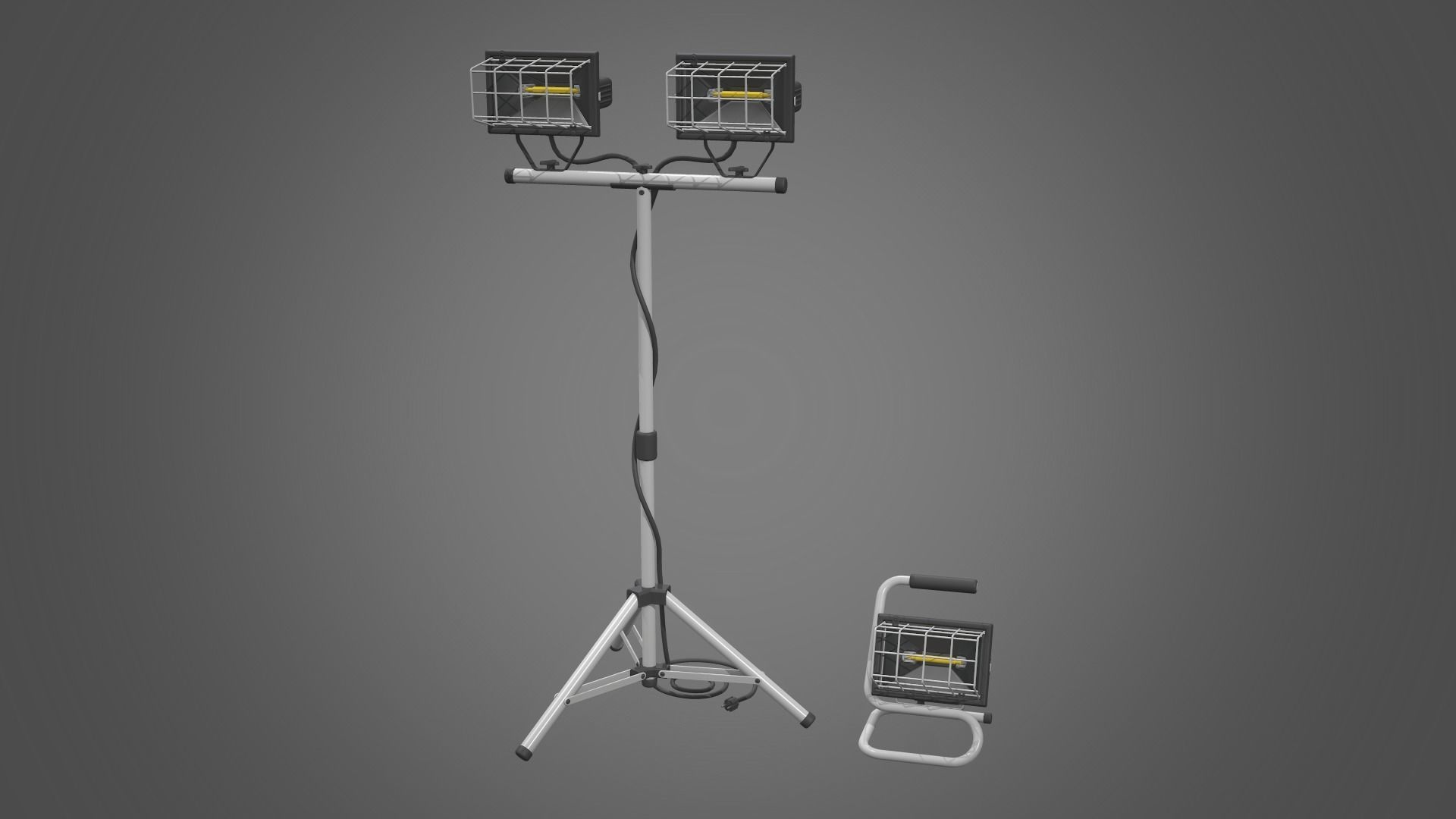 Spotlight Halogen Lamp Low-poly 3D model_16