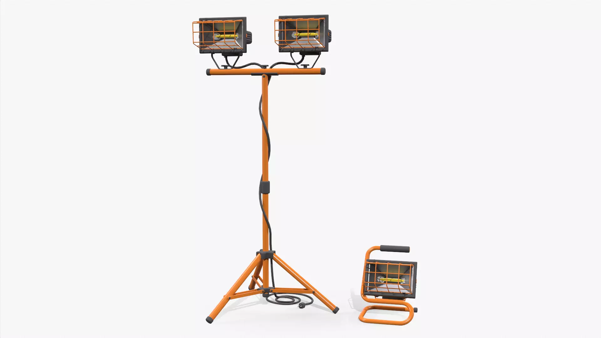 Spotlight Halogen Lamp Low-poly 3D model_0