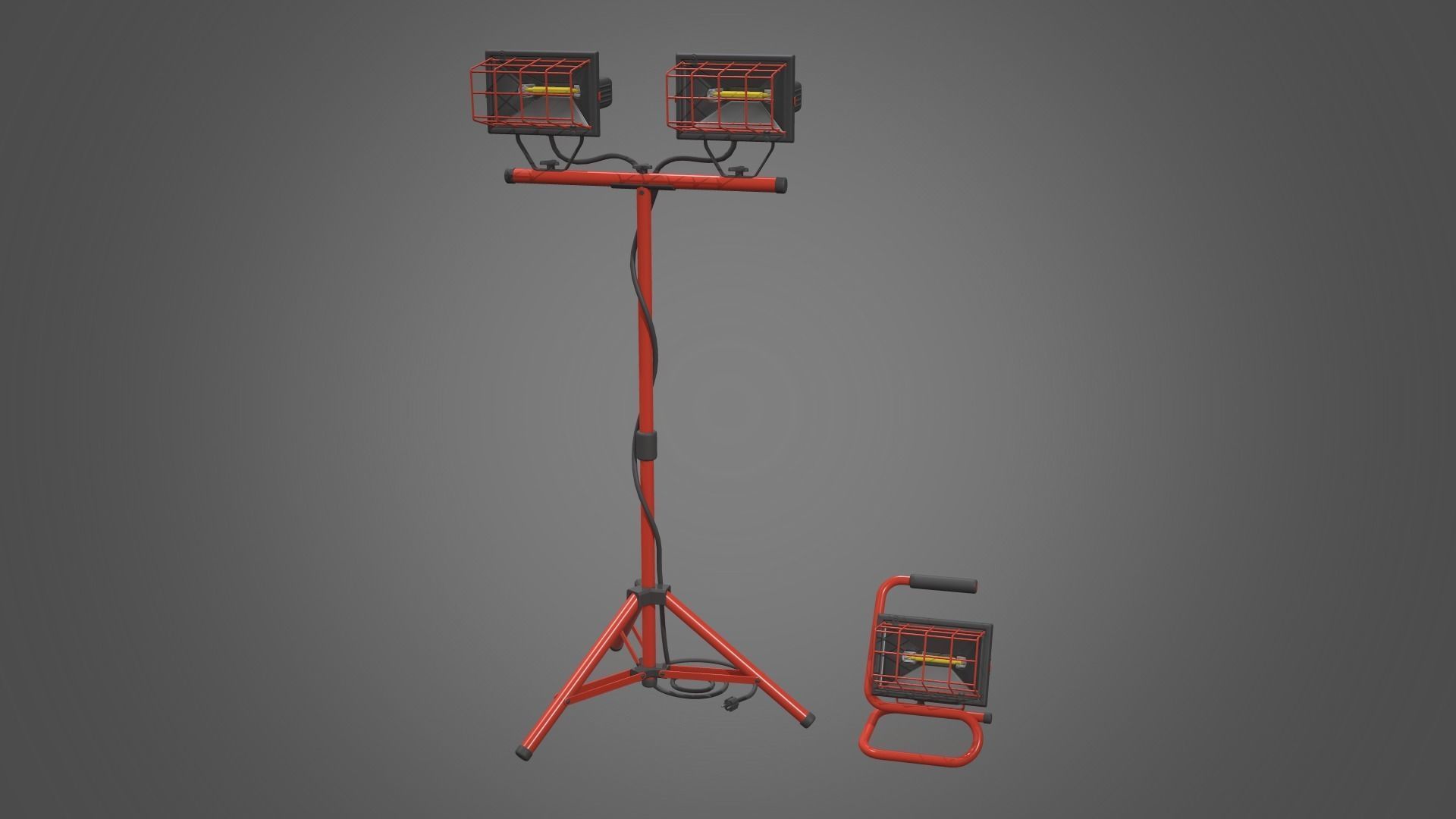 Spotlight Halogen Lamp Low-poly 3D model_17