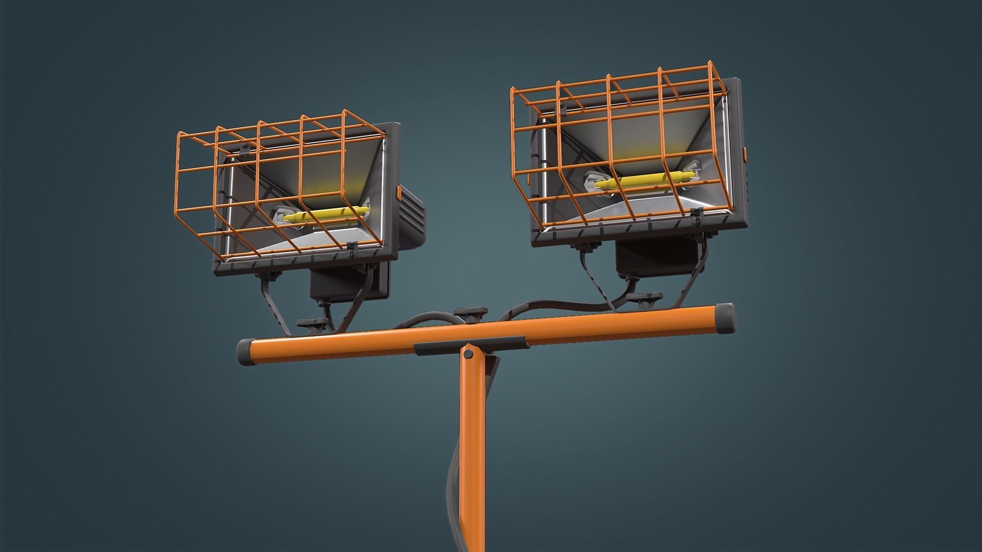 Spotlight Halogen Lamp Low-poly 3D model_2