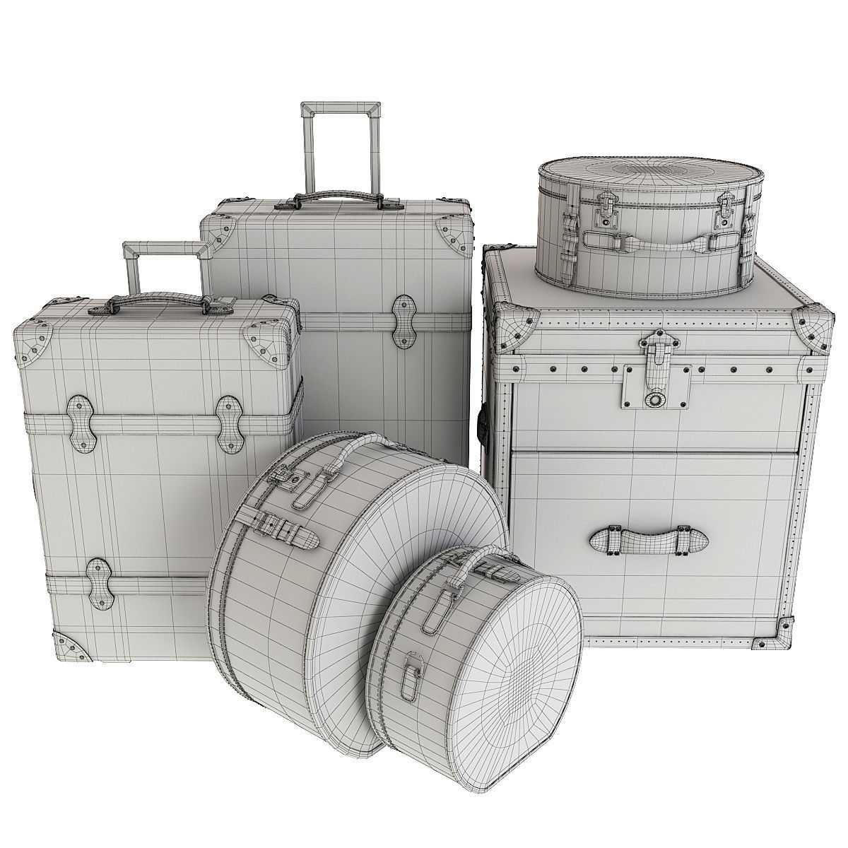 Suitcase Chest 3D model_11