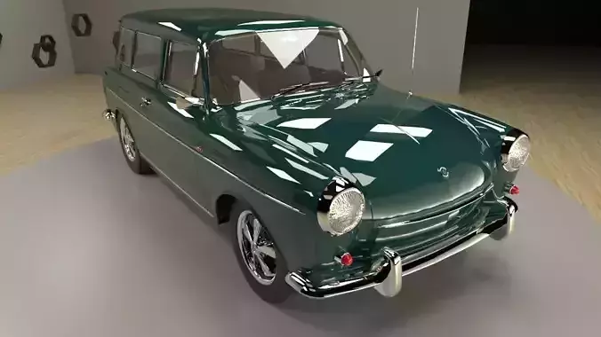 Volkswagen Type 3 squareback 1963 3D model