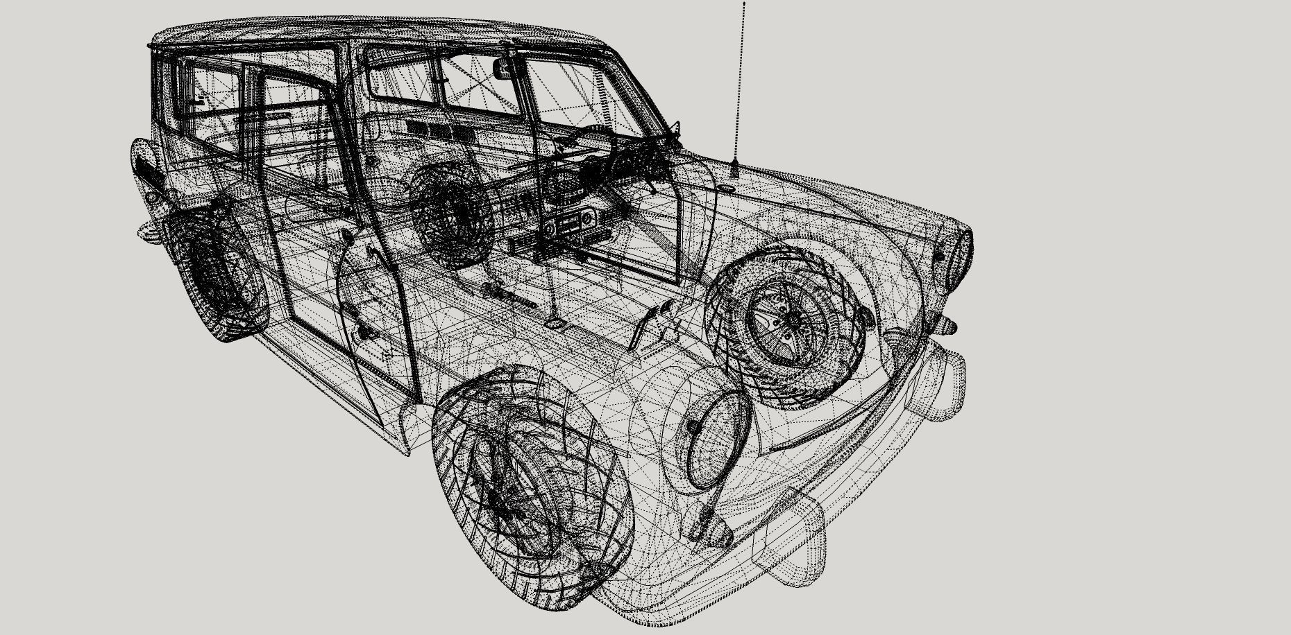 Volkswagen Type 3 3D Model Collection_19