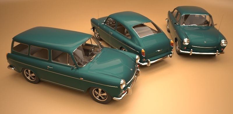 Volkswagen Type 3 3D Model Collection_1