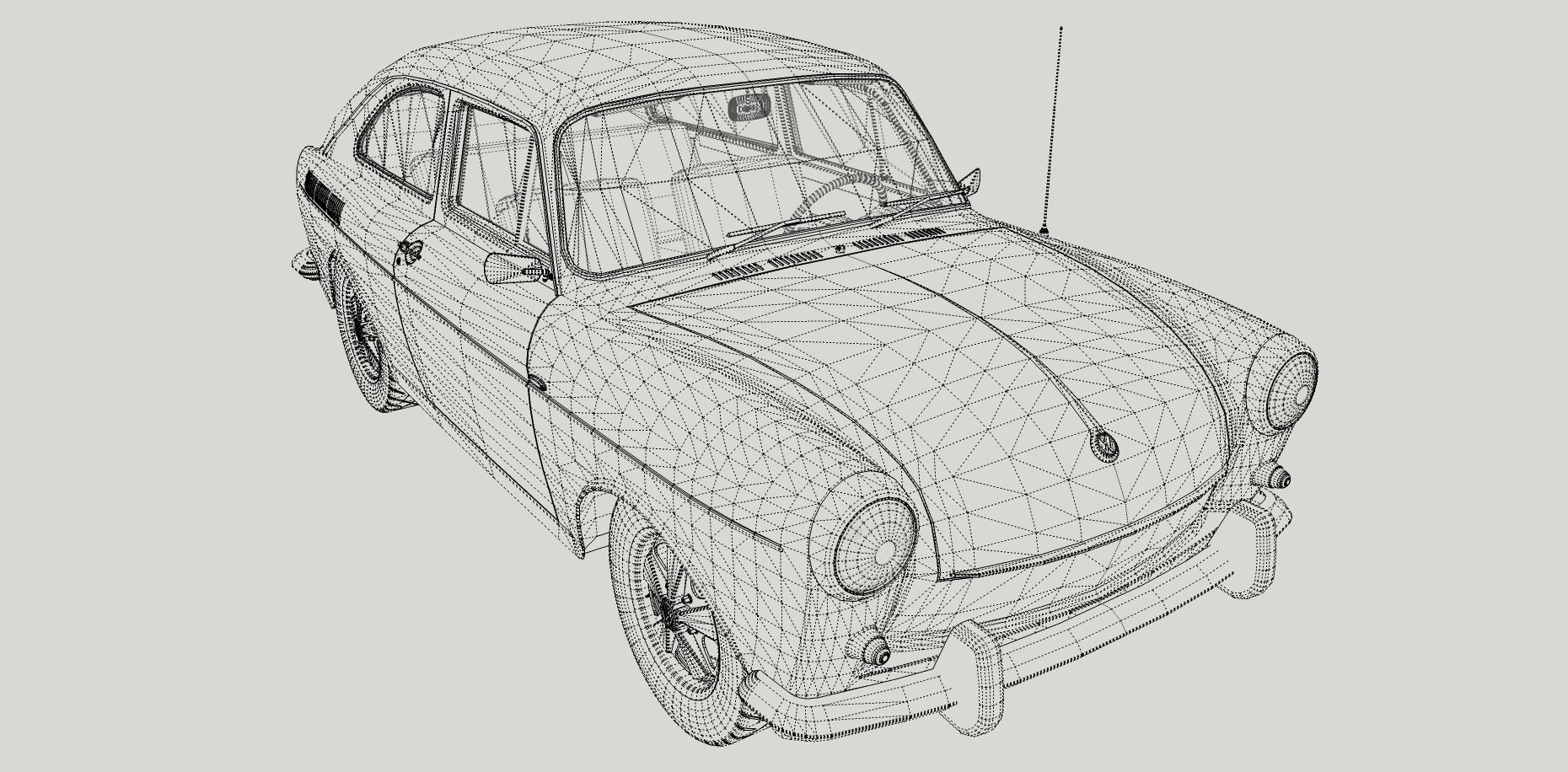 Volkswagen Type 3 3D Model Collection_58