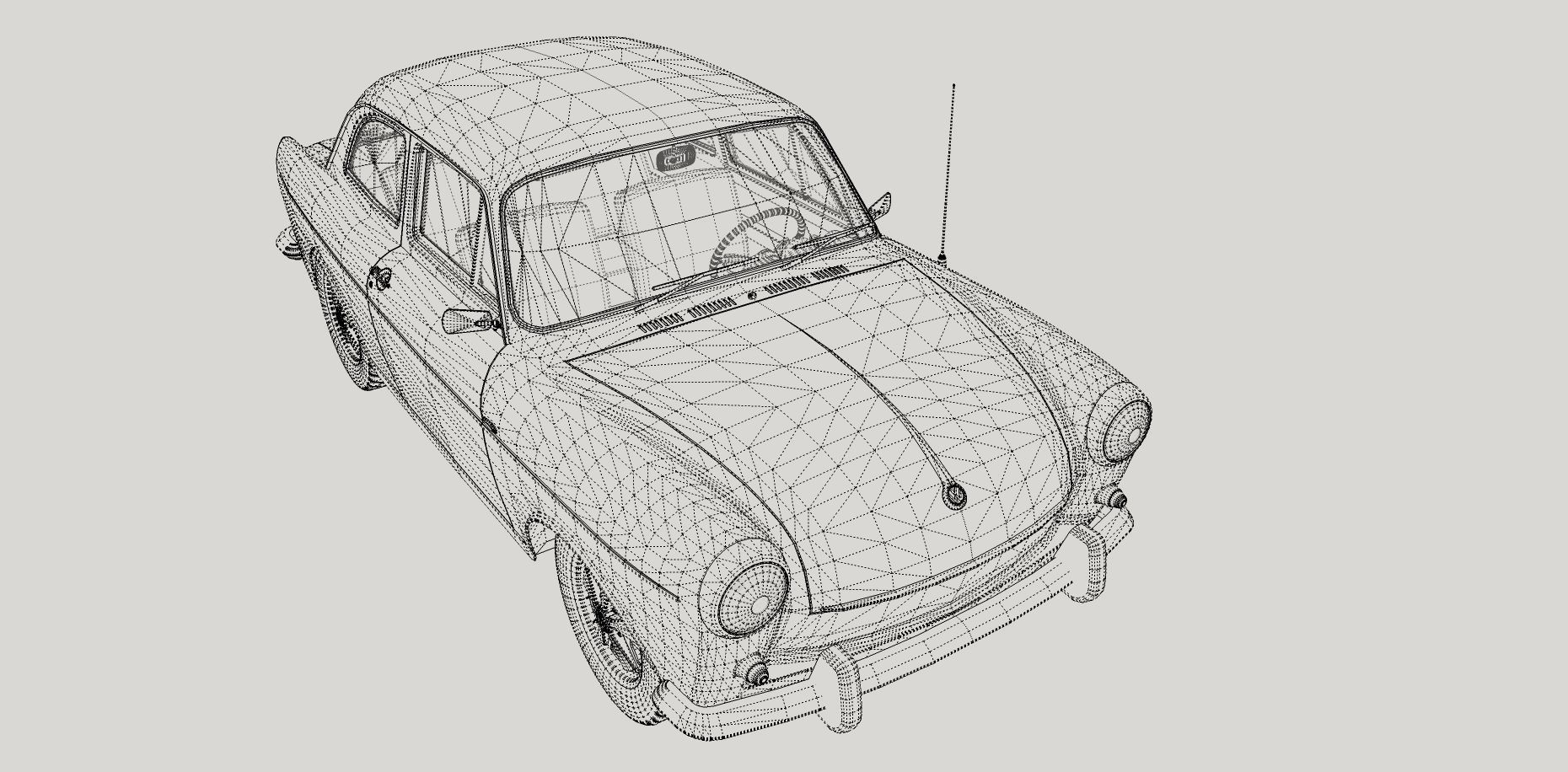 Volkswagen Type 3 3D Model Collection_37