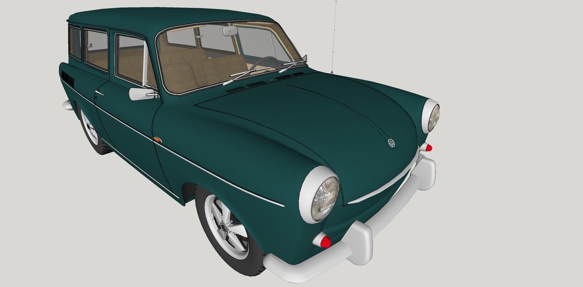 Volkswagen Type 3 3D Model Collection_24