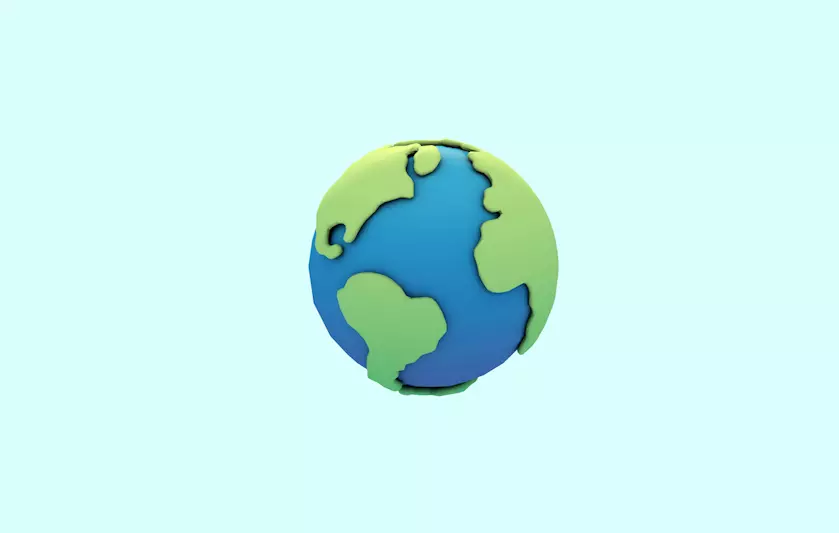 Earth  low-poly  Cartton Low-poly 3D model_0
