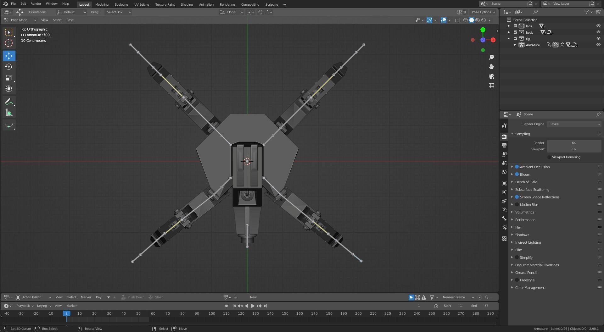 Low poly Spider Robot Low-poly 3D model_12