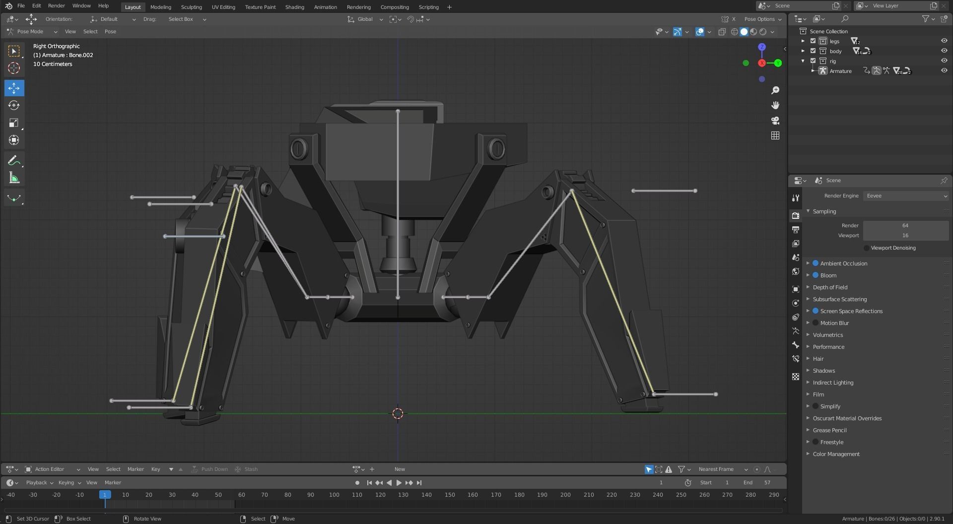 Low poly Spider Robot Low-poly 3D model_11