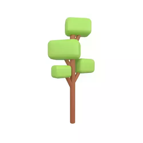 Cartoon Tree v1 001 Low-poly 3D model