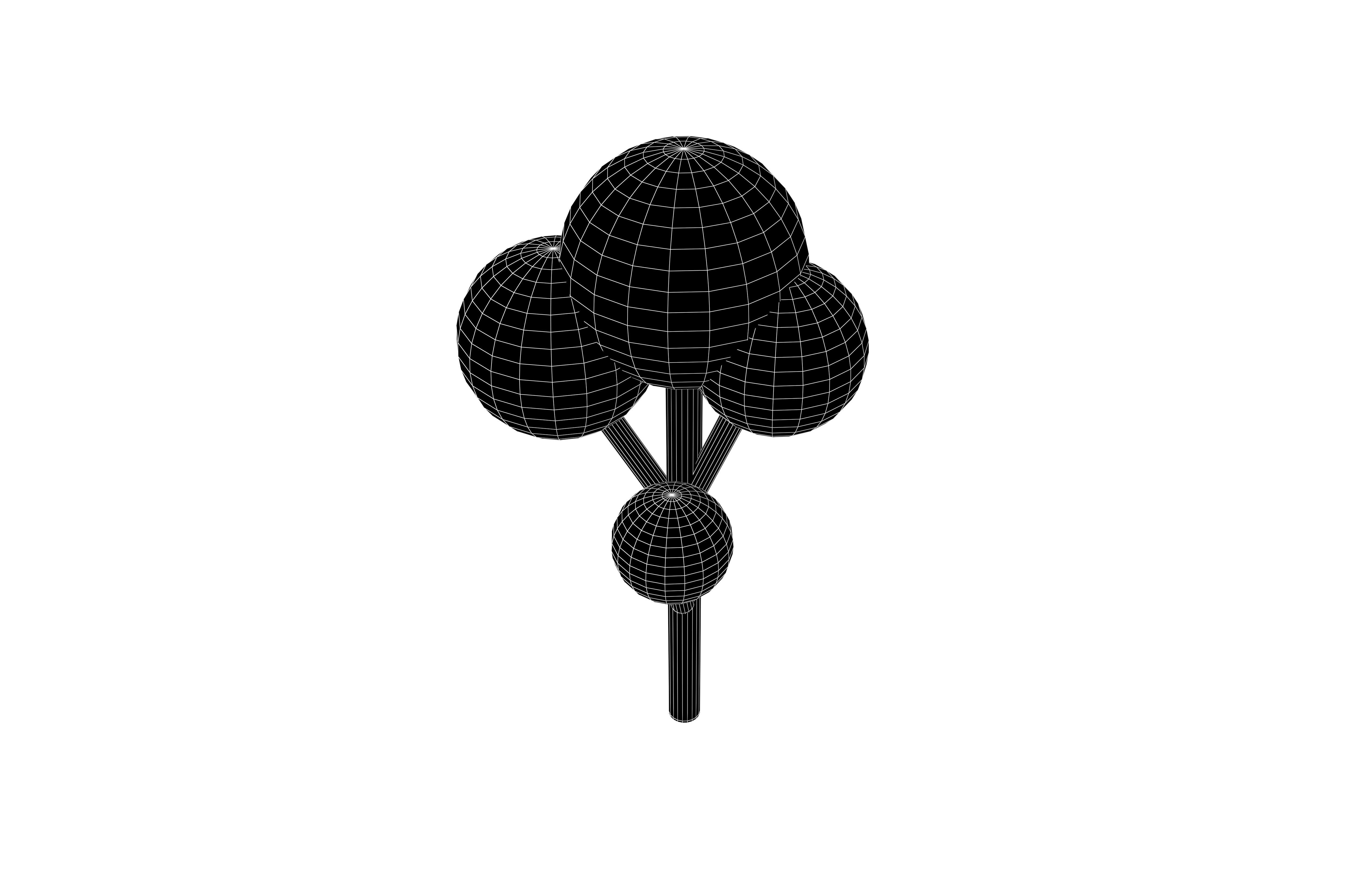 Cartoon Tree v2 003 Low-poly 3D model_6