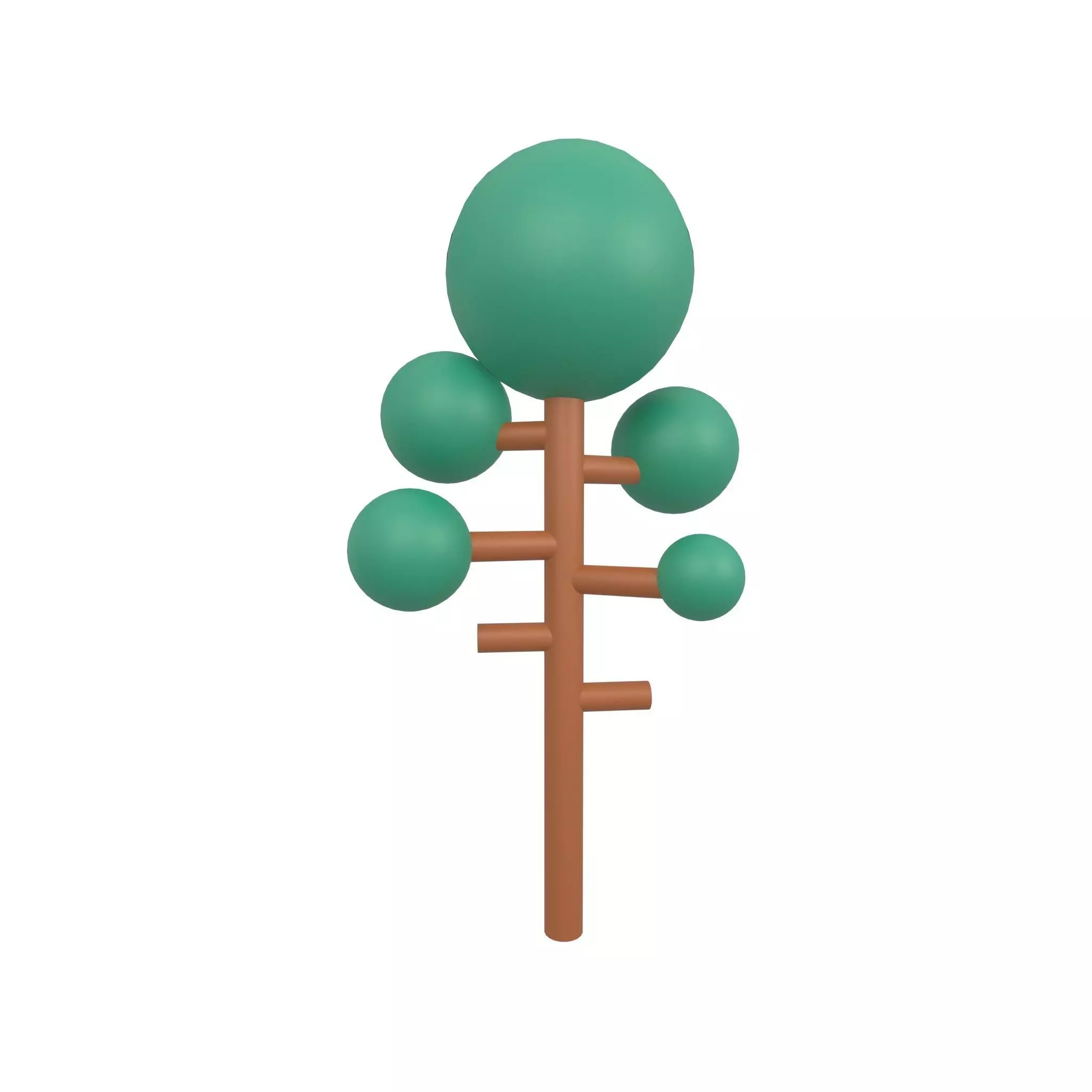 Cartoon Tree v3 003 Low-poly 3D model
