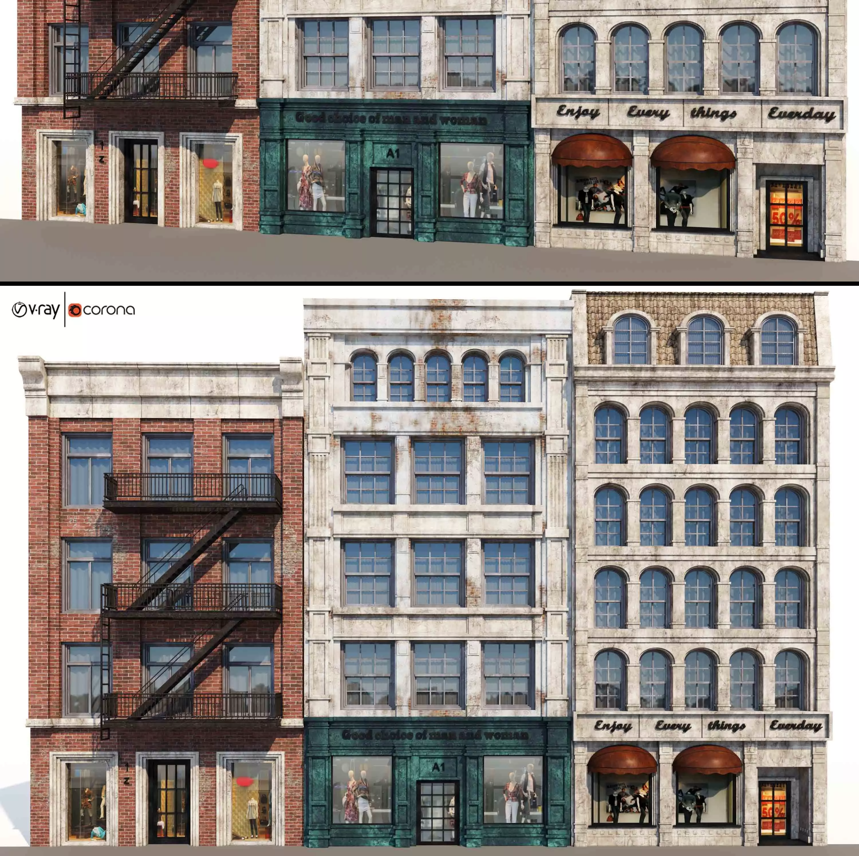 Architectural facades volA8  3D model_0