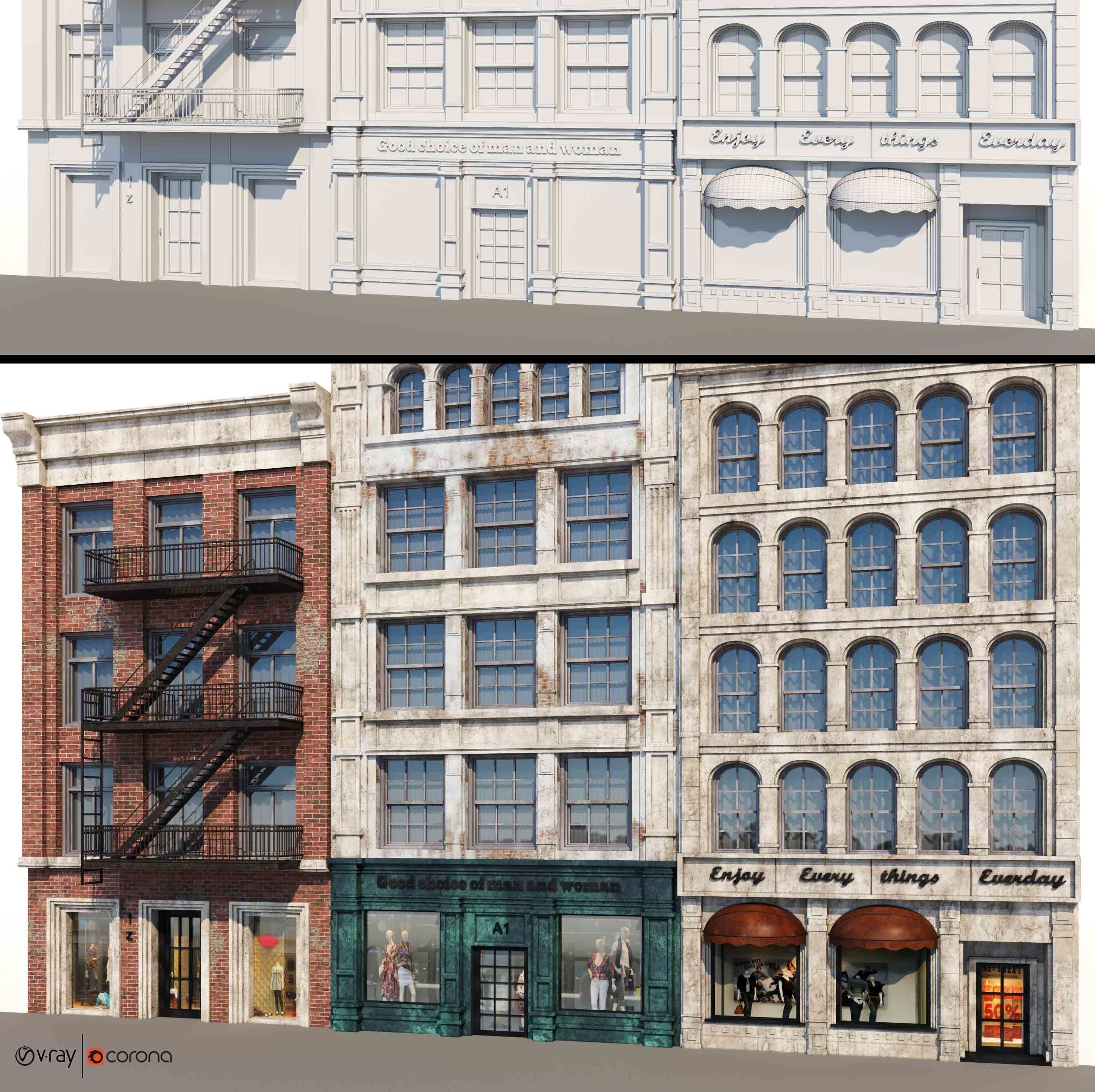 Architectural facades volA8  3D model_1