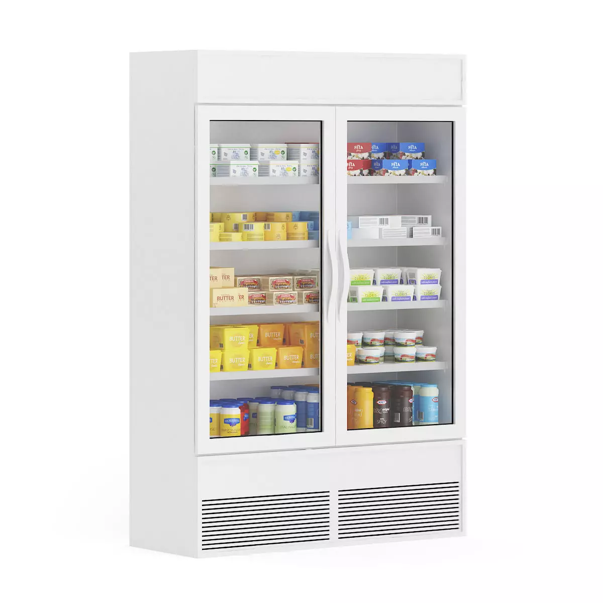 Market Refrigerator 2 3D model