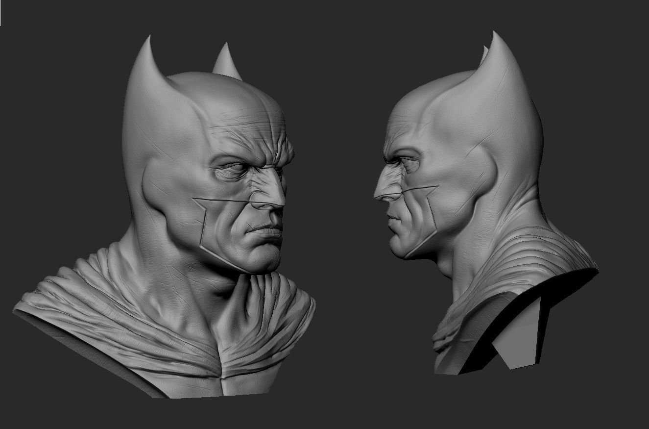Batman Bust 3D print model_21