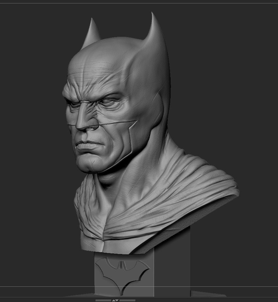 Batman Bust 3D print model_12