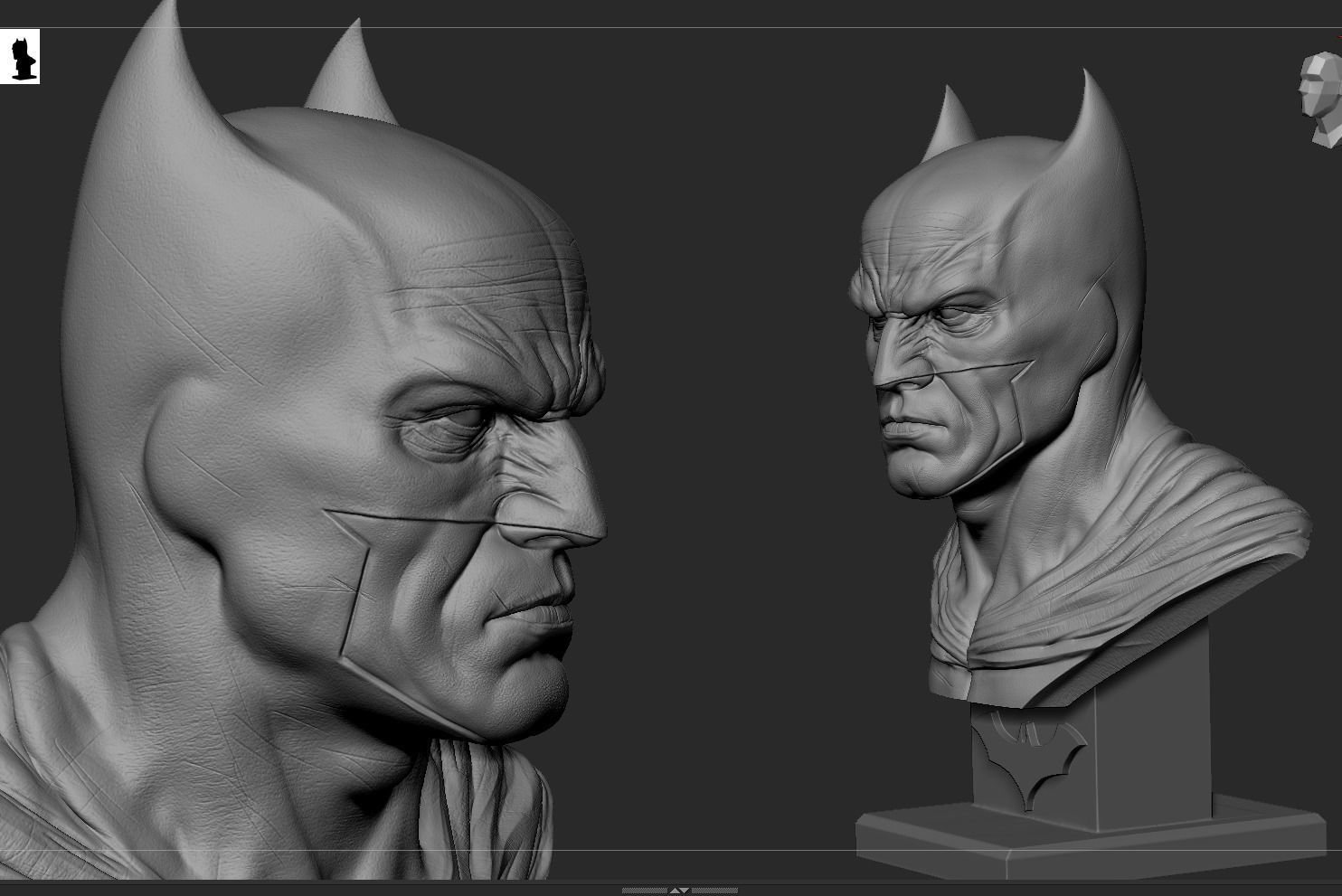 Batman Bust 3D print model_22