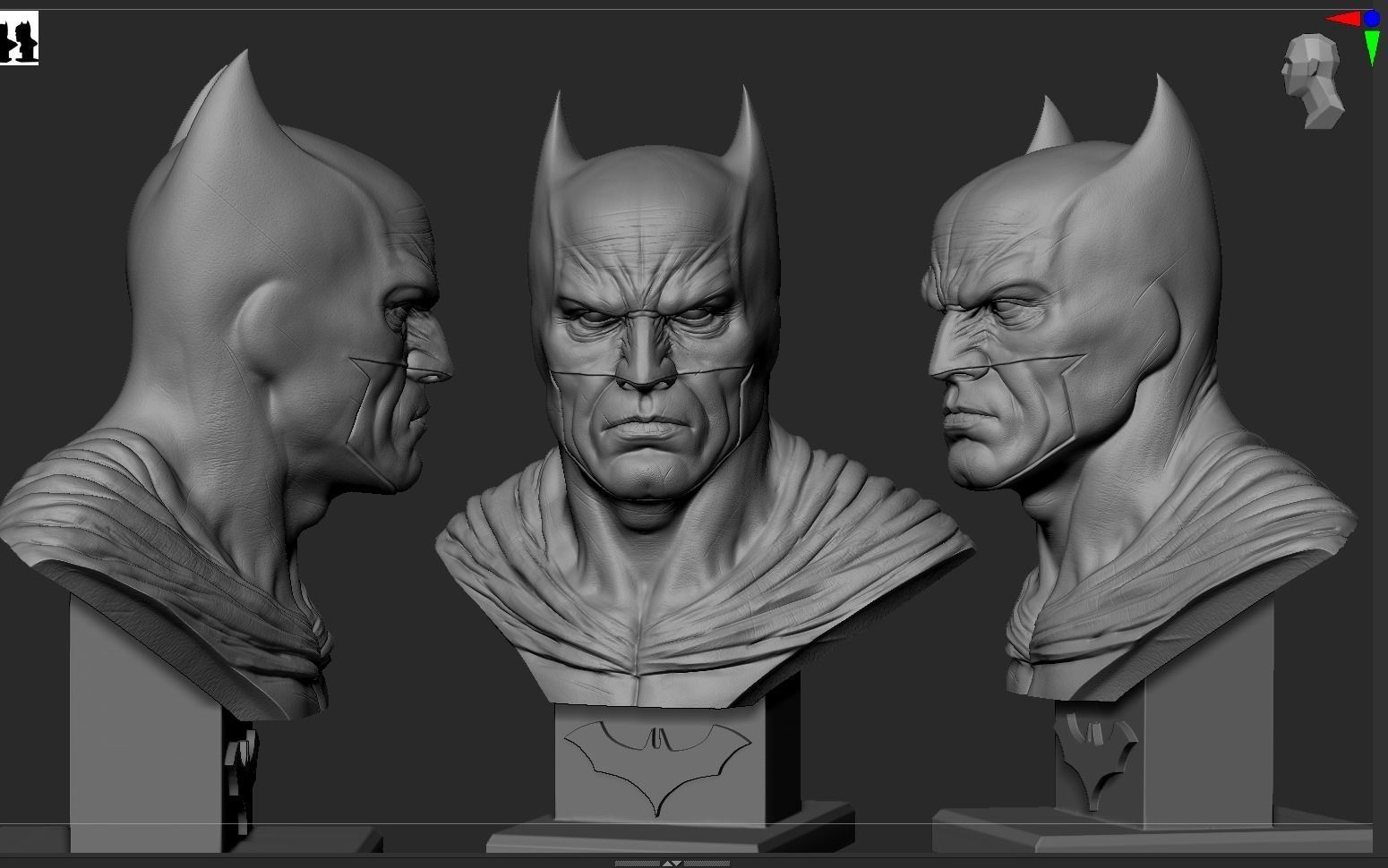Batman Bust 3D print model_20